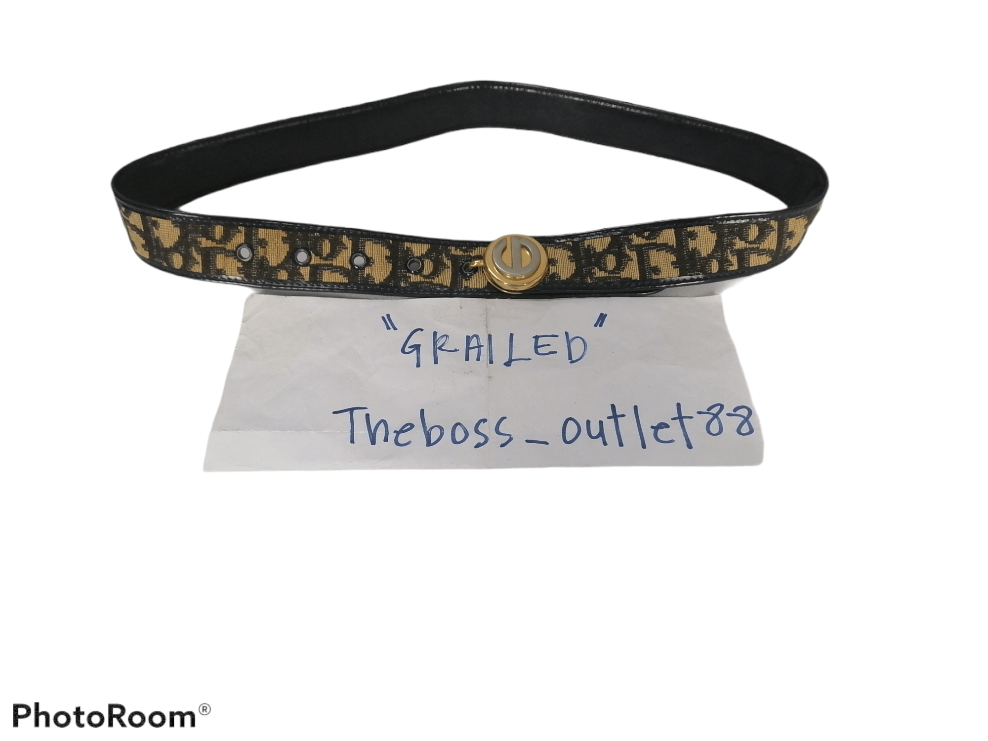 Vintage 80s Dior Monogram Belt