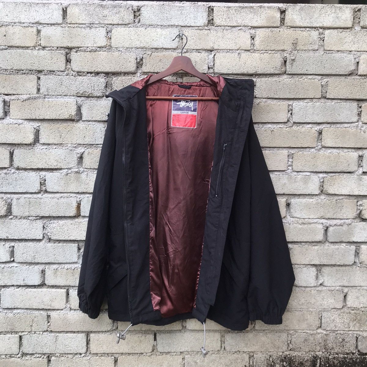 Stussy Heat🔥Vintage Stussy baggy nylon hoodie jumper jacket Size US L / EU 52-54 / 3 - 6 Thumbnail