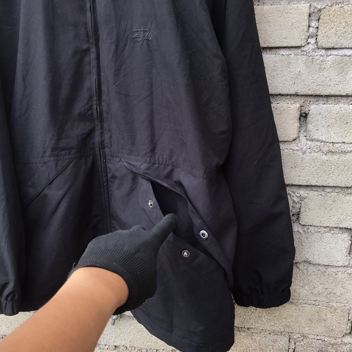 Stussy Heat🔥Vintage Stussy baggy nylon hoodie jumper jacket Size US L / EU 52-54 / 3 - 3 Thumbnail