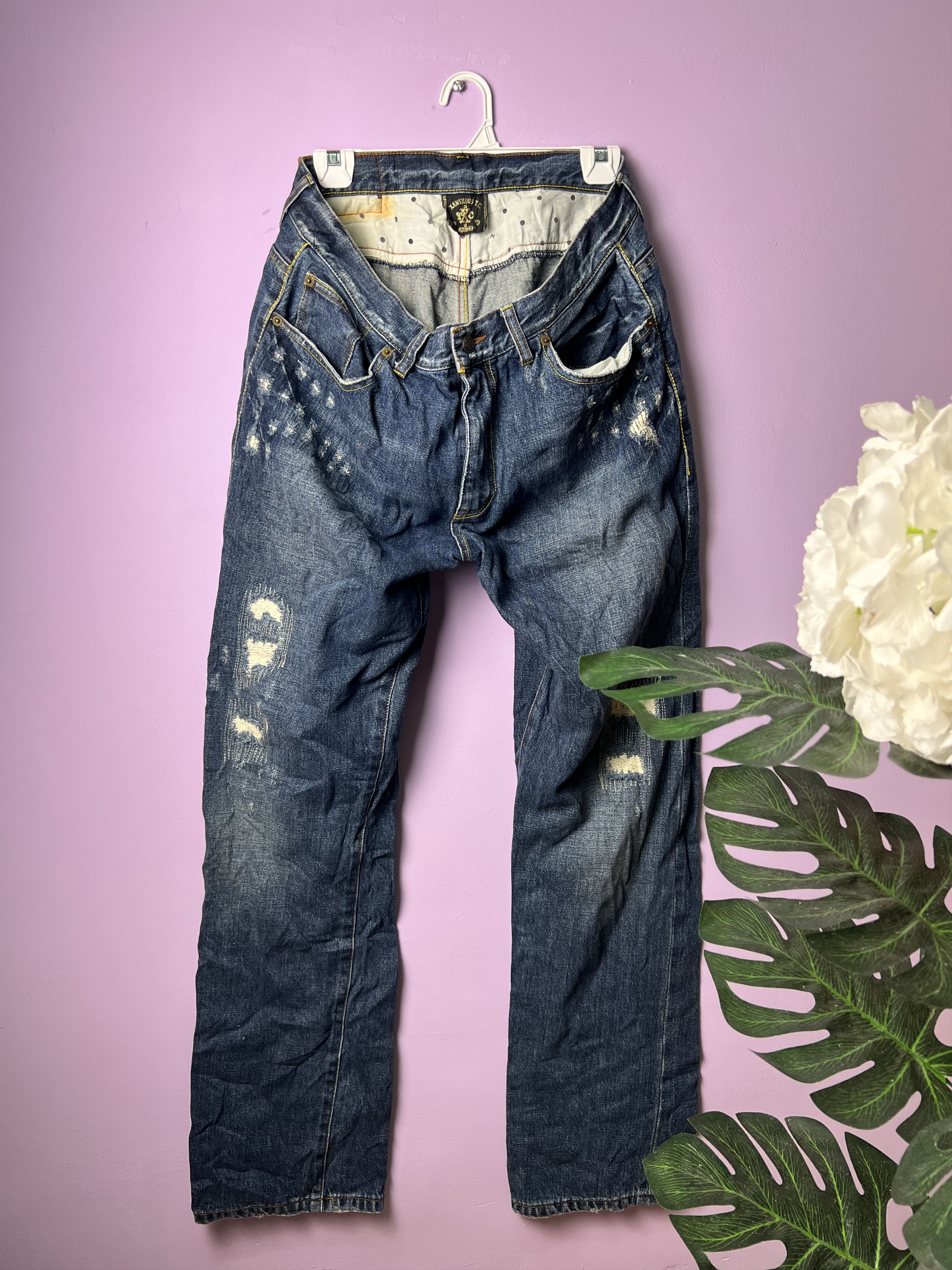 🔥Xanthous Distressed Denim