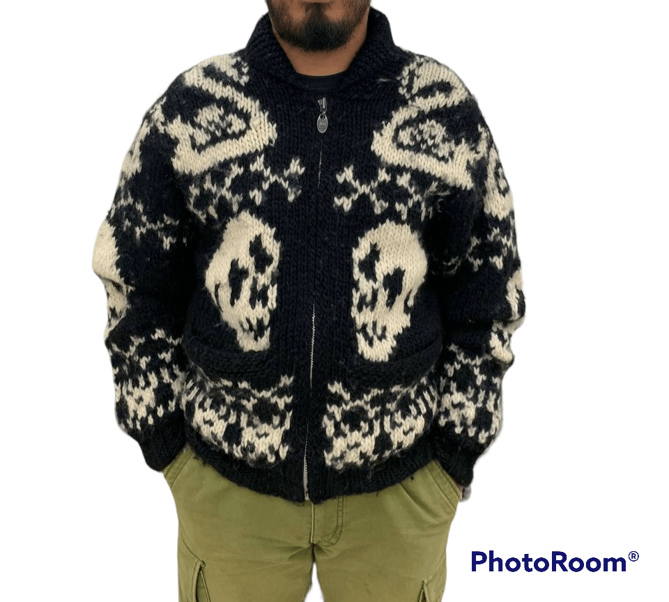 Japanese Brand RARE🔥WILLPIPS SKULL X SNAKE X CROSSBONE KNIT MOHAIR JAKCET Size US M / EU 48-50 / 2 - 4 Thumbnail