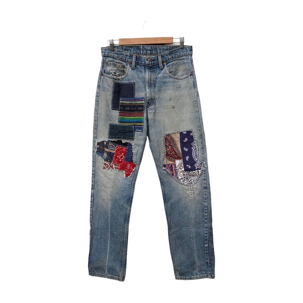 Vintage Levi’s 505 Handmade Sashiko Patchwork Paisley