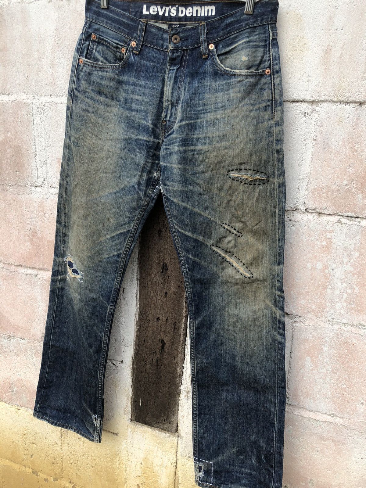 Levi's Levi’s Handmade Denim Jeans Distress Sashiko Design Size US 32 / EU 48 - 3 Thumbnail