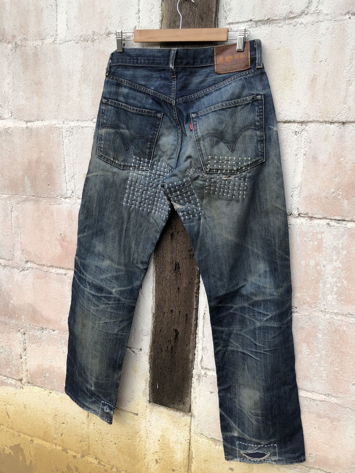 Levi's Levi’s Handmade Denim Jeans Distress Sashiko Design Size US 32 / EU 48 - 4 Thumbnail