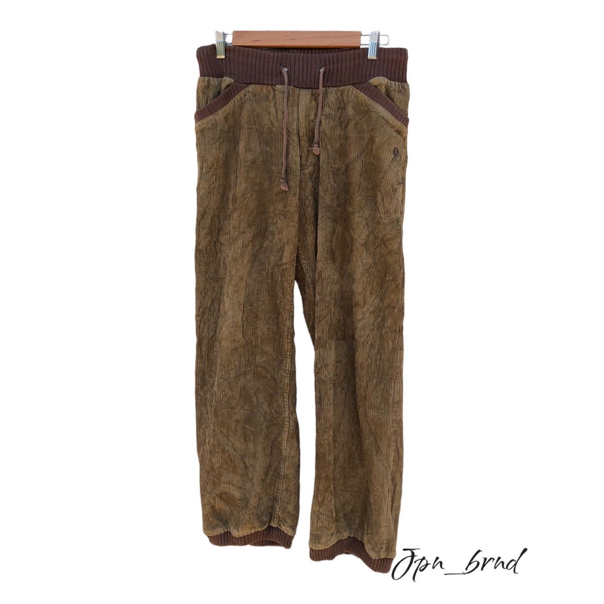 Japanese Brand Sweatpants Que Q Drawstring Corduroy Size US 33 - 1 Thumbnail