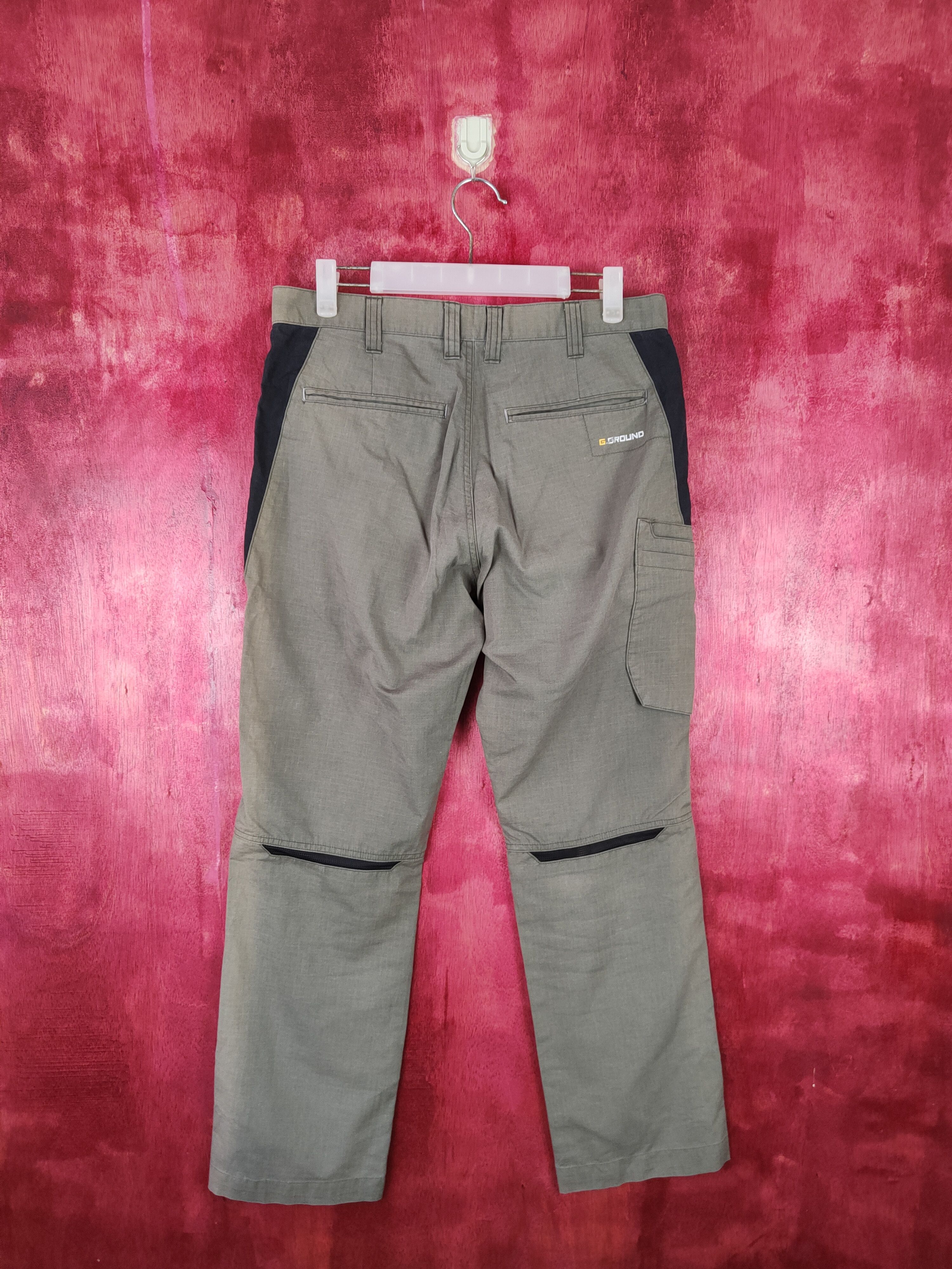 Japanese Brand × Vintage G.Ground Faded Dark Green thin Multi Pocket Pants #S557 Size US 31 - 8 Thumbnail