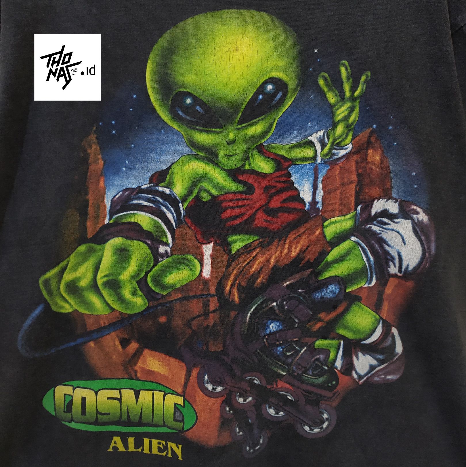 Vintage Cosmic Alien Roller Blade Tshirt | Grailed
