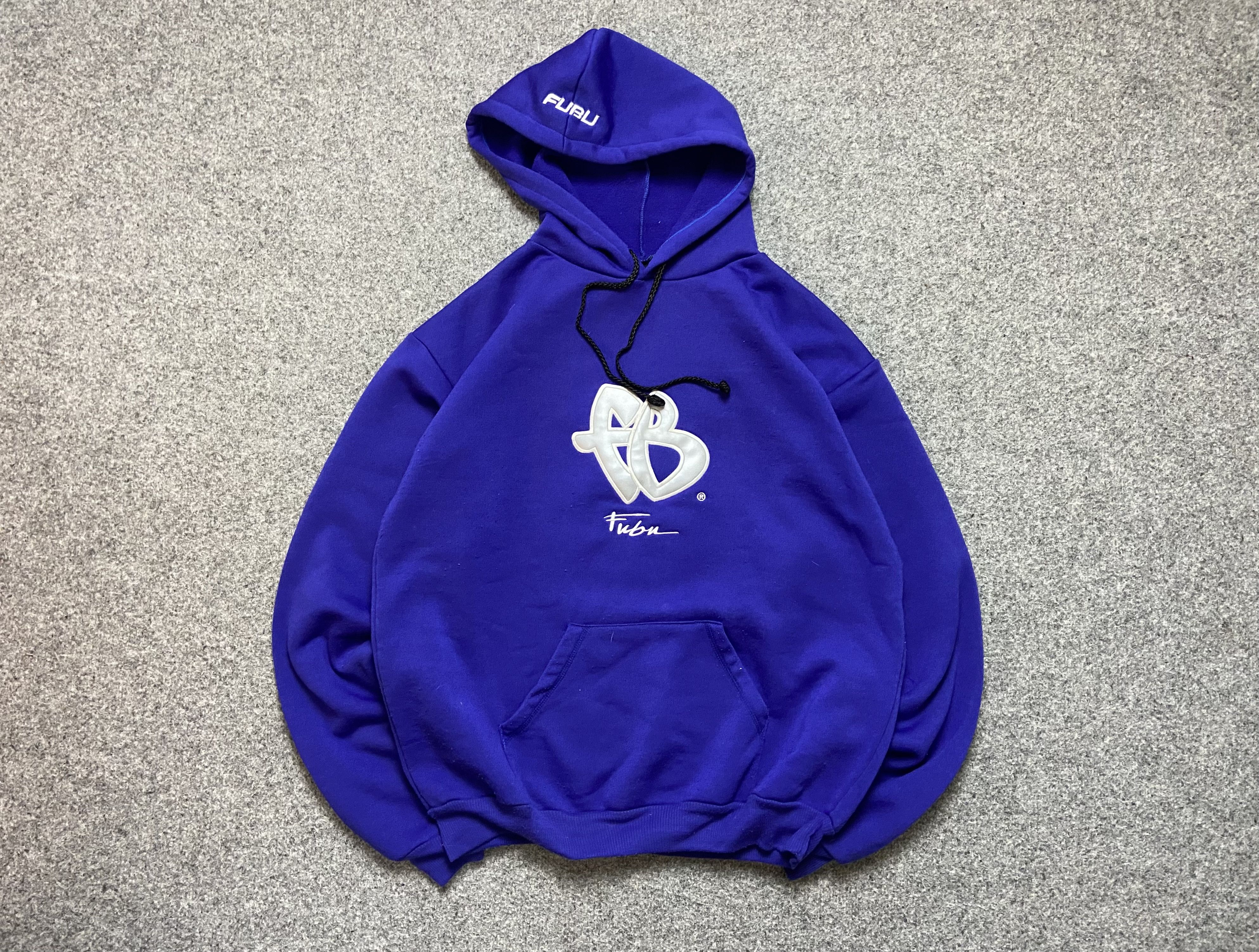Sweat à Capuche FUBU XXL Argenté Brillant - Occasion En Très Bon état (petite Tache)