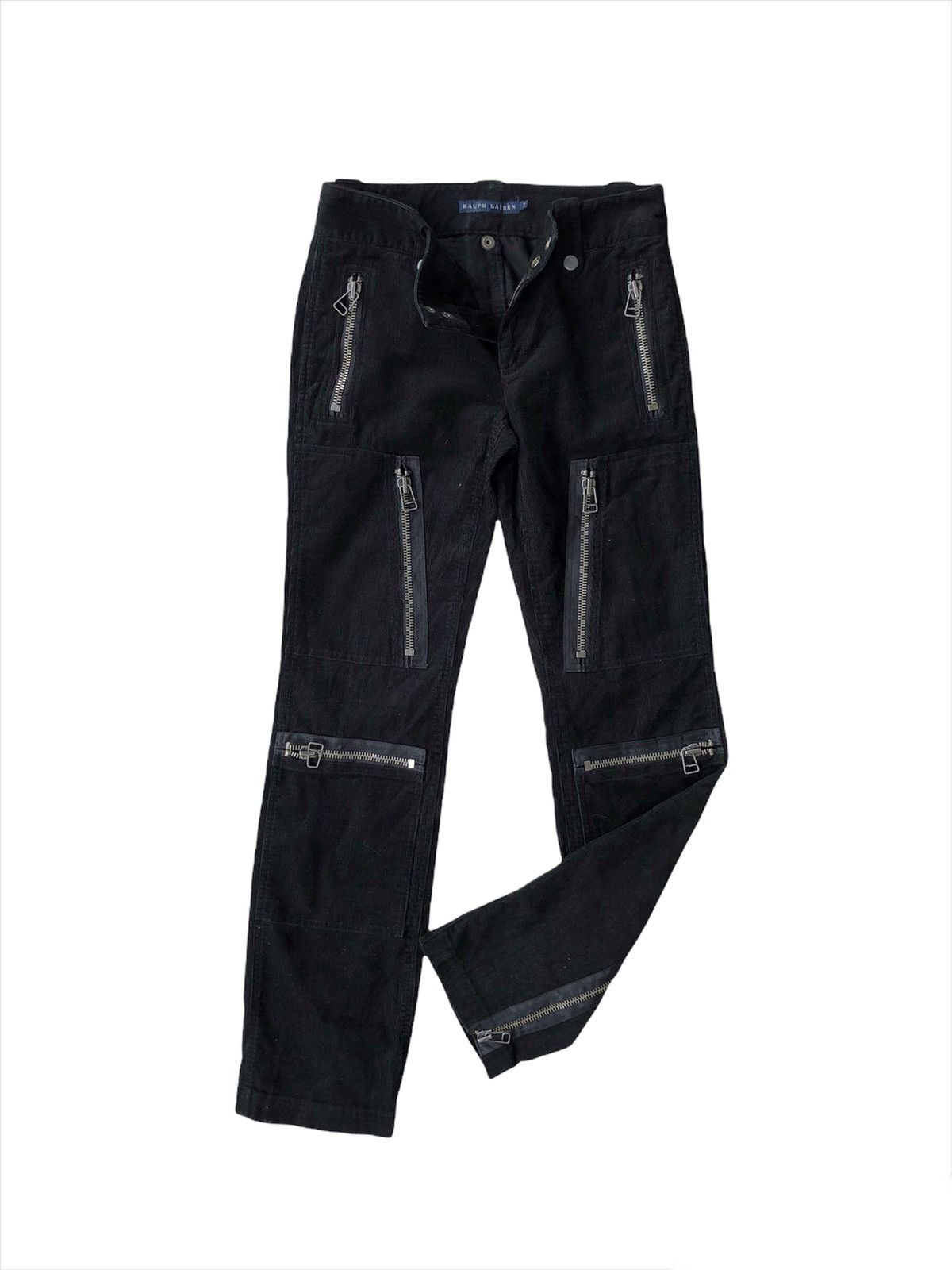 Polo Ralph Lauren GRAIL🔥RL Bondage Multi Zipper Pockets Velvet Pants Size US 28 / EU 44 - 2 Thumbnail