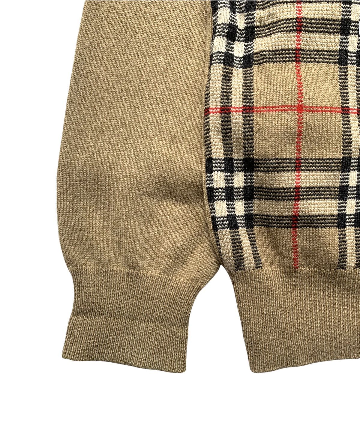 Burberry BURBERRY'S NOVACHECK CREWNECK SWEATER 100% LAMBSWOOL Size US L / EU 52-54 / 3 - 4 Thumbnail
