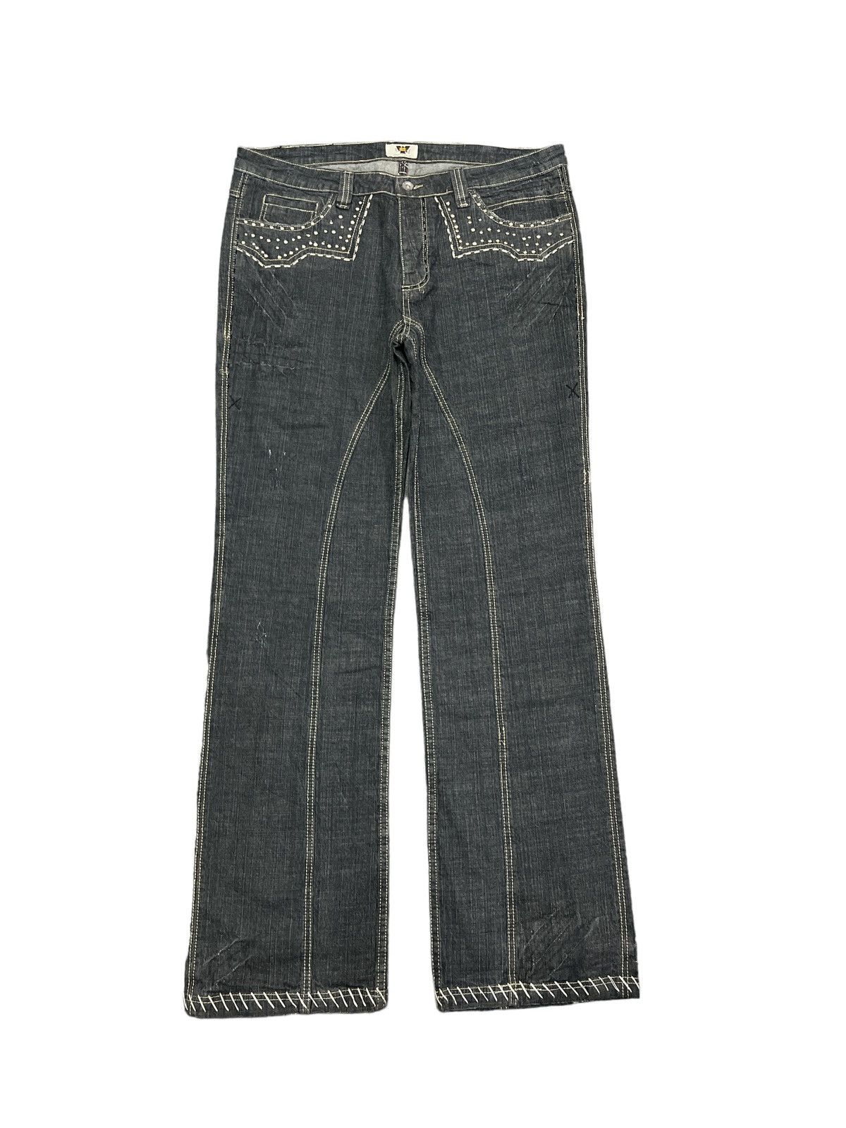 Antik Denim × Japanese Brand × Vintage STUDED💥ANTIK DENIM HANDCRAFTED IN THE USA DENIM PANTS Size US 35 - 1 Thumbnail