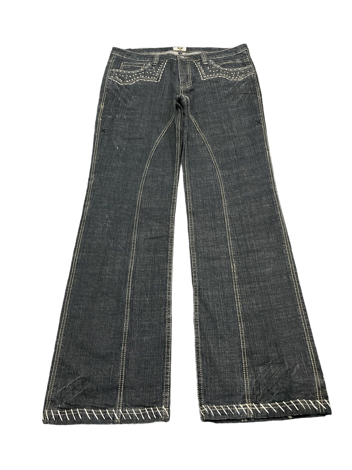Antik Denim × Japanese Brand × Vintage STUDED💥ANTIK DENIM HANDCRAFTED IN THE USA DENIM PANTS Size US 35 - 2 Thumbnail