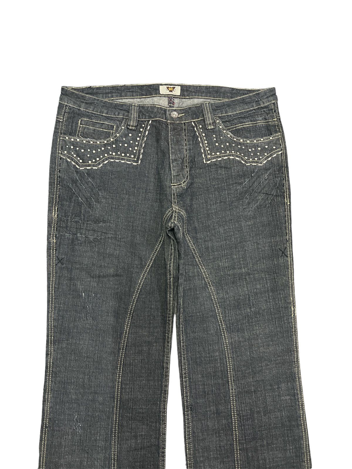 Antik Denim × Japanese Brand × Vintage STUDED💥ANTIK DENIM HANDCRAFTED IN THE USA DENIM PANTS Size US 35 - 3 Thumbnail
