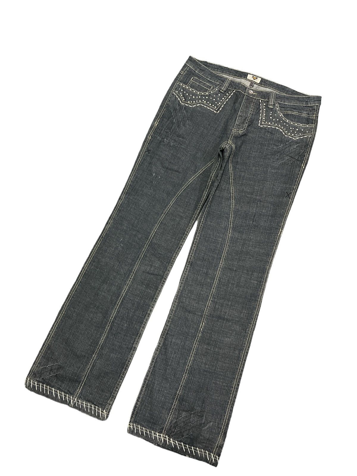Antik Denim × Japanese Brand × Vintage STUDED💥ANTIK DENIM HANDCRAFTED IN THE USA DENIM PANTS Size US 35 - 5 Thumbnail