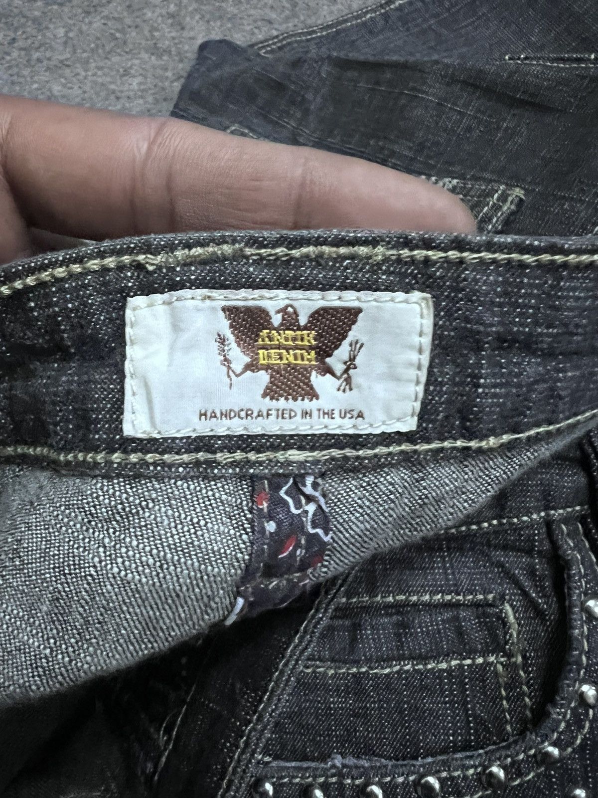 Antik Denim × Japanese Brand × Vintage STUDED💥ANTIK DENIM HANDCRAFTED IN THE USA DENIM PANTS Size US 35 - 11 Thumbnail
