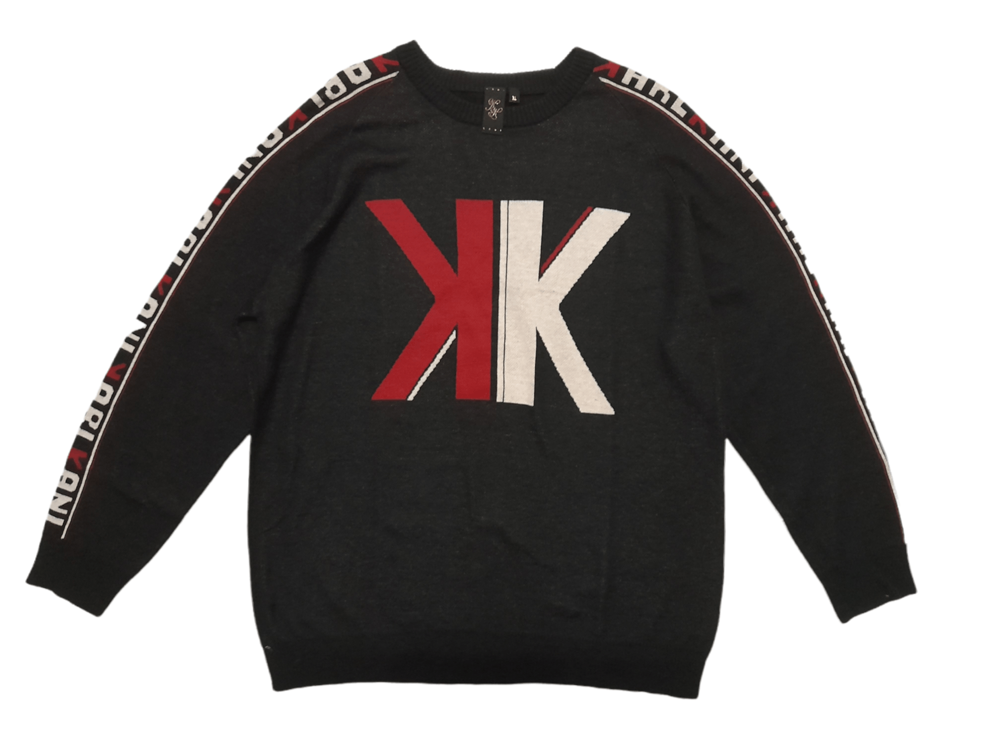 image of Karl Kani Knitwear Big Logo (E275) in Blacks, Men's (Size XL)