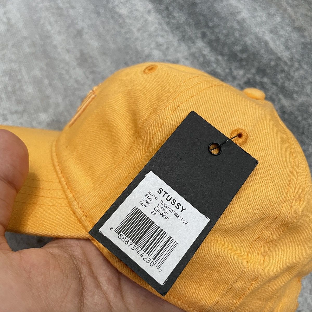 Stussy × Vintage STUSSY STOCK LOGO LOW PRO CAP // ORANGE Size ONE SIZE - 3 Thumbnail