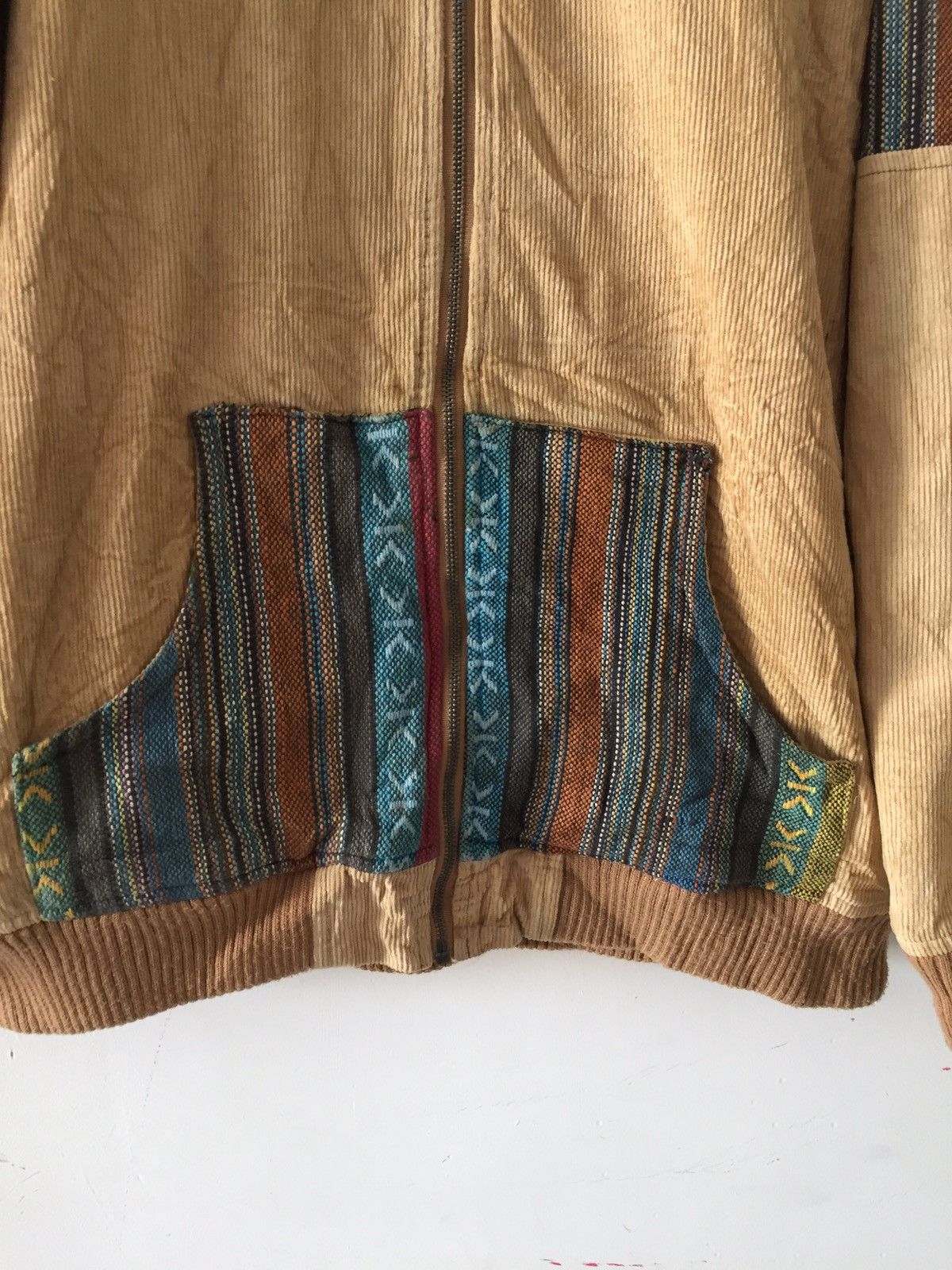 Japanese Brand × Vintage MonitorGdw Coudroy pachwork Jacket Hoodie nice designer Size US L / EU 52-54 / 3 - 4 Thumbnail
