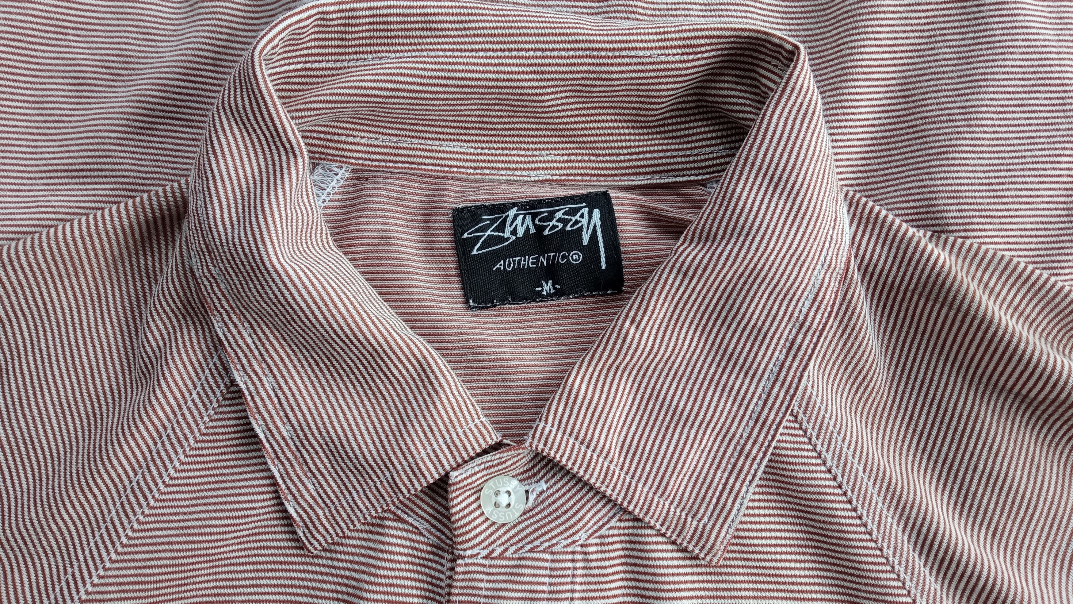 Stussy × Vintage 🔥🔥Vintage Stussy Striped Polo T-Shirt Size US M / EU 48-50 / 2 - 15 Thumbnail