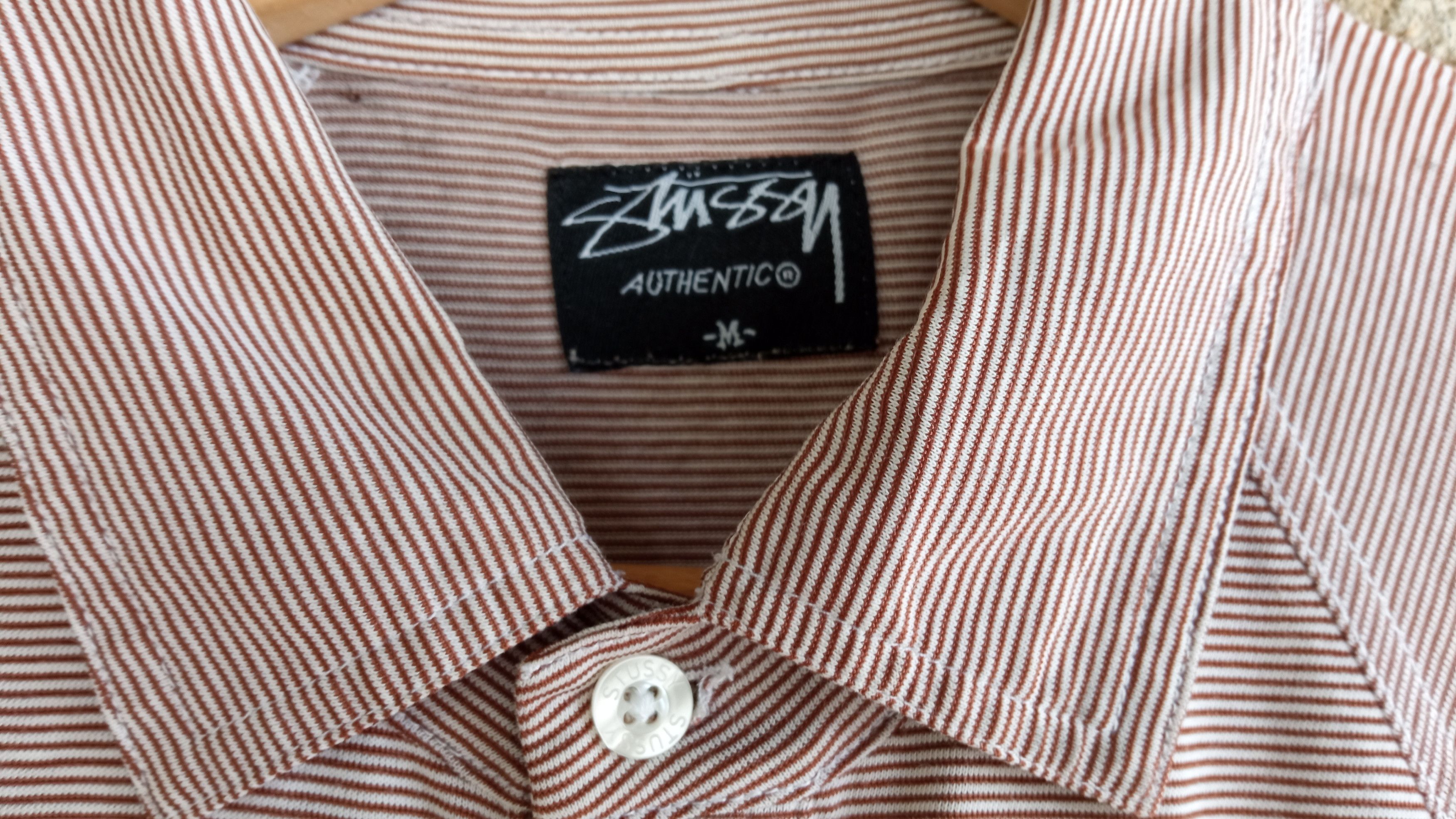 Stussy × Vintage 🔥🔥Vintage Stussy Striped Polo T-Shirt Size US M / EU 48-50 / 2 - 8 Thumbnail