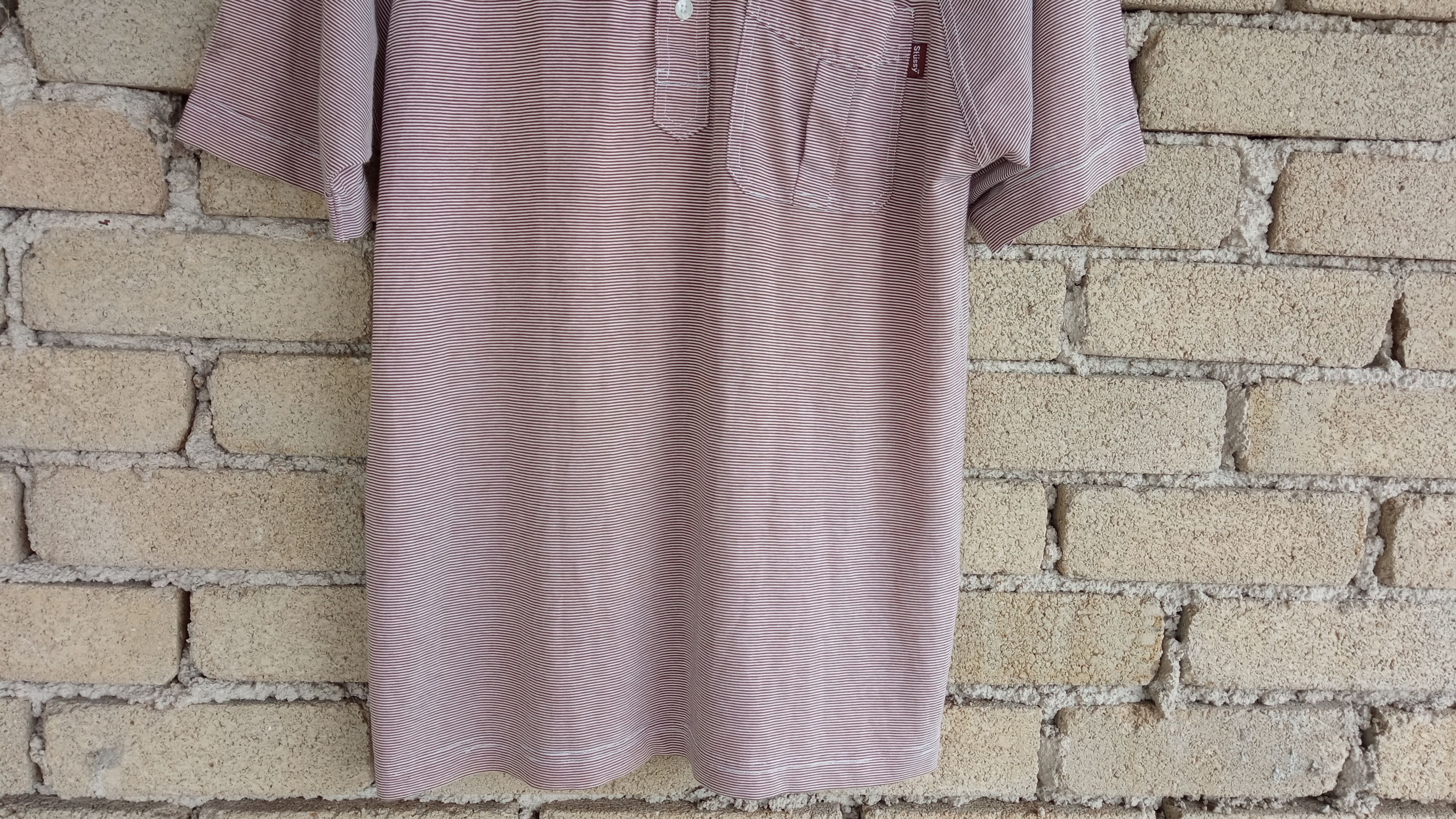 Stussy × Vintage 🔥🔥Vintage Stussy Striped Polo T-Shirt Size US M / EU 48-50 / 2 - 6 Thumbnail