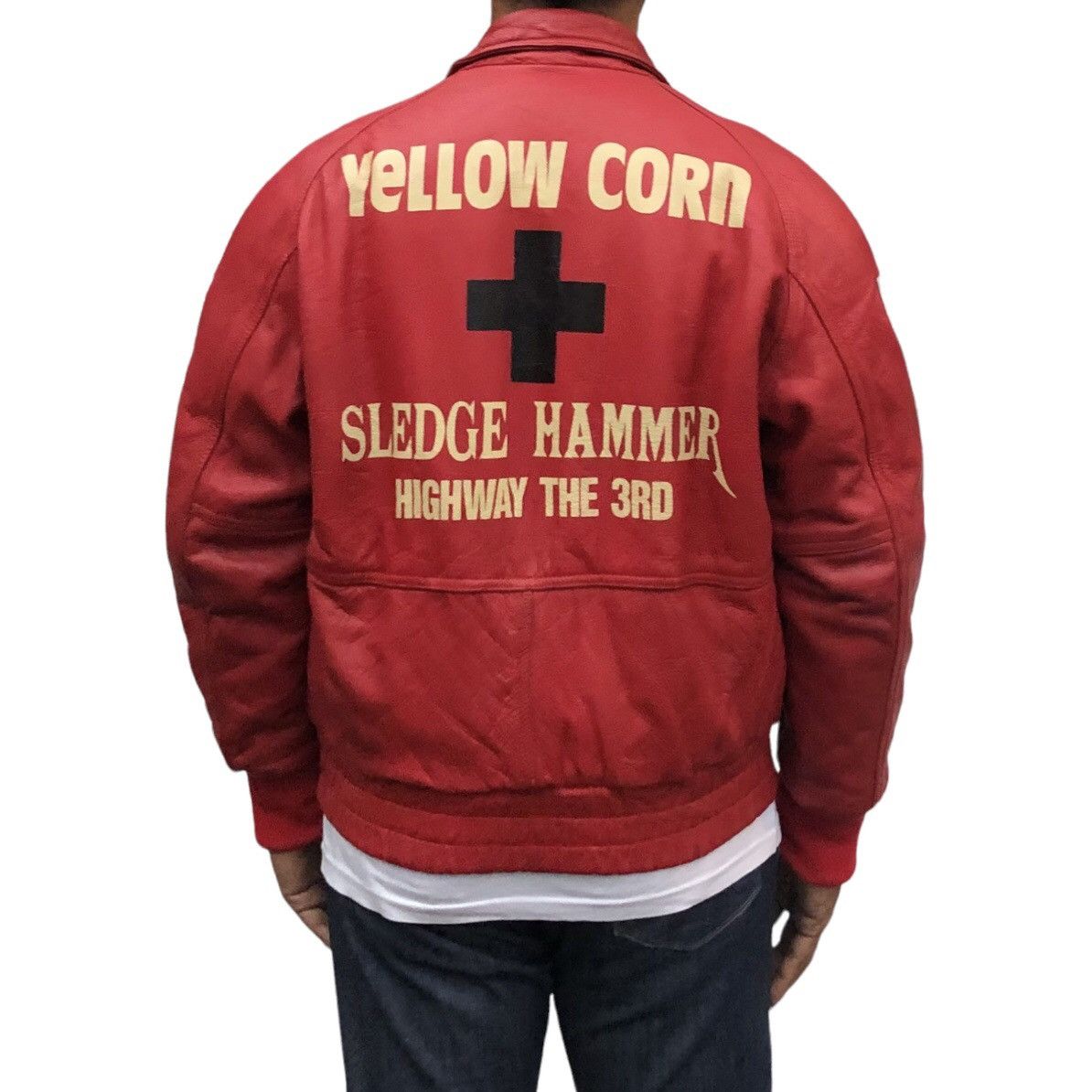 Sports Specialties 🔥Yellow Corn Highway Magician Cow Hide Bomber Jacket Size US M / EU 48-50 / 2 - 4 Thumbnail