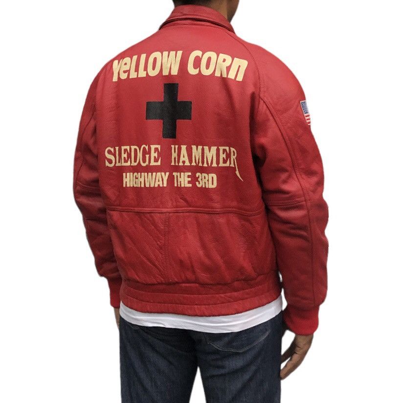 Sports Specialties 🔥Yellow Corn Highway Magician Cow Hide Bomber Jacket Size US M / EU 48-50 / 2 - 5 Thumbnail