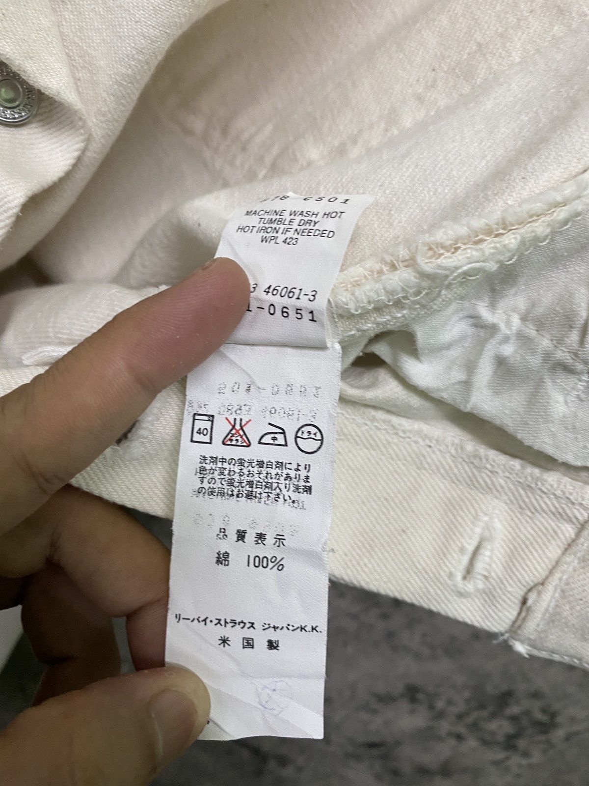 Levi's × Levi's Vintage Clothing × Vintage Vintage 1993 LEVI'S 501 White Custom Paint Splash Denim Size US 30 / EU 46 - 21 Thumbnail