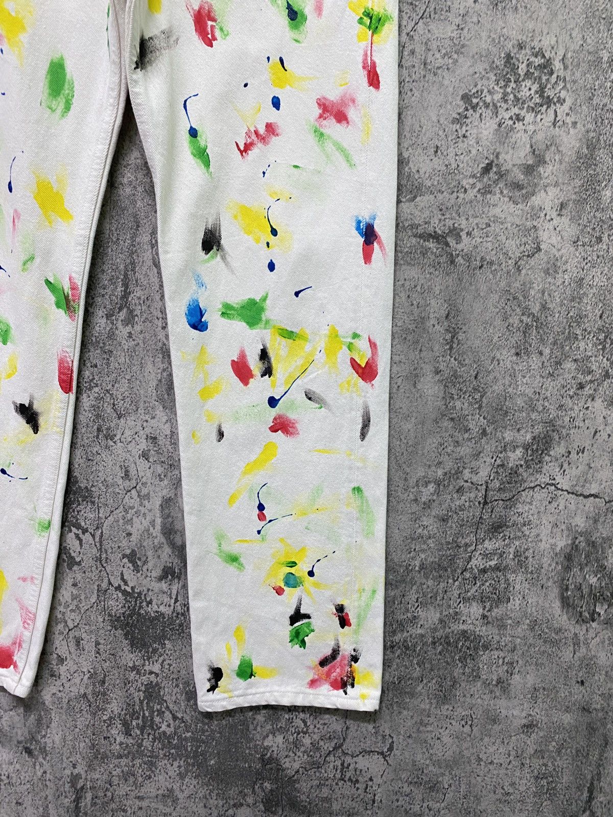 Levi's × Levi's Vintage Clothing × Vintage Vintage 1993 LEVI'S 501 White Custom Paint Splash Denim Size US 30 / EU 46 - 6 Thumbnail