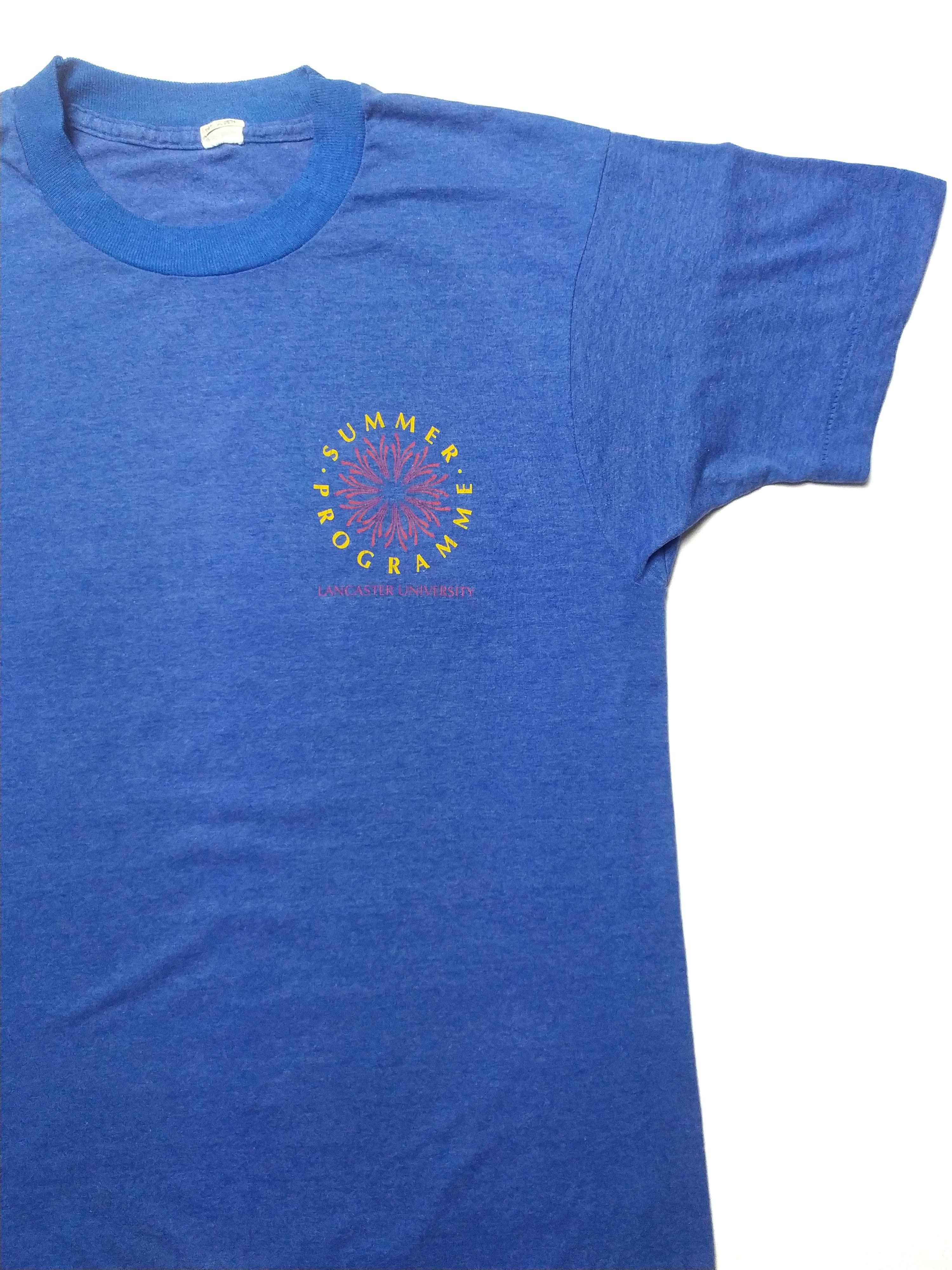 Vintage 80s Vintage Lancaster University T-shirt Size US M / EU 48-50 / 2 - 1 Thumbnail