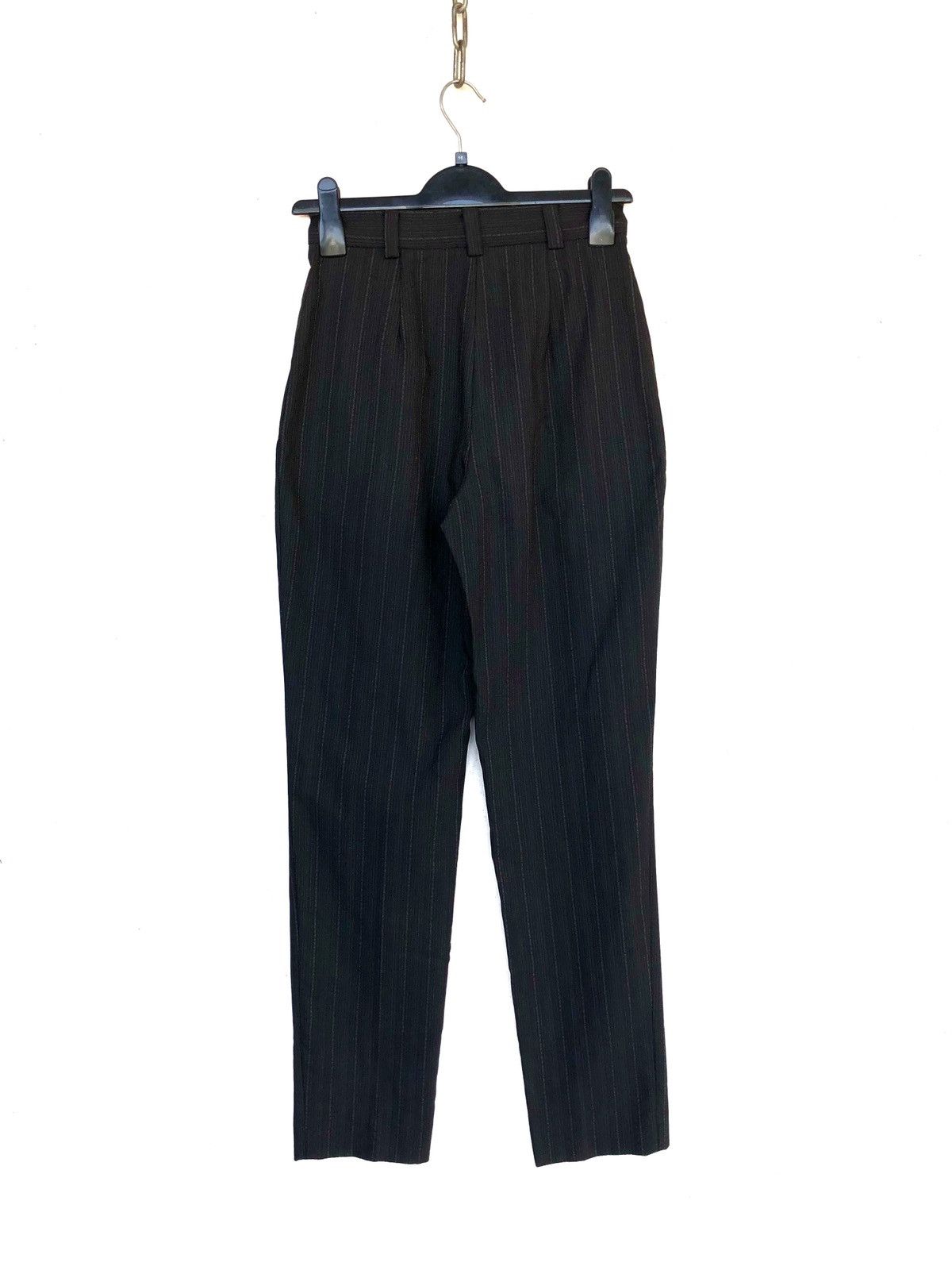 Costume National Classic Striped Wool High Waist 🎈Gabardine Pants Size US 26 / EU 42 - 4 Thumbnail