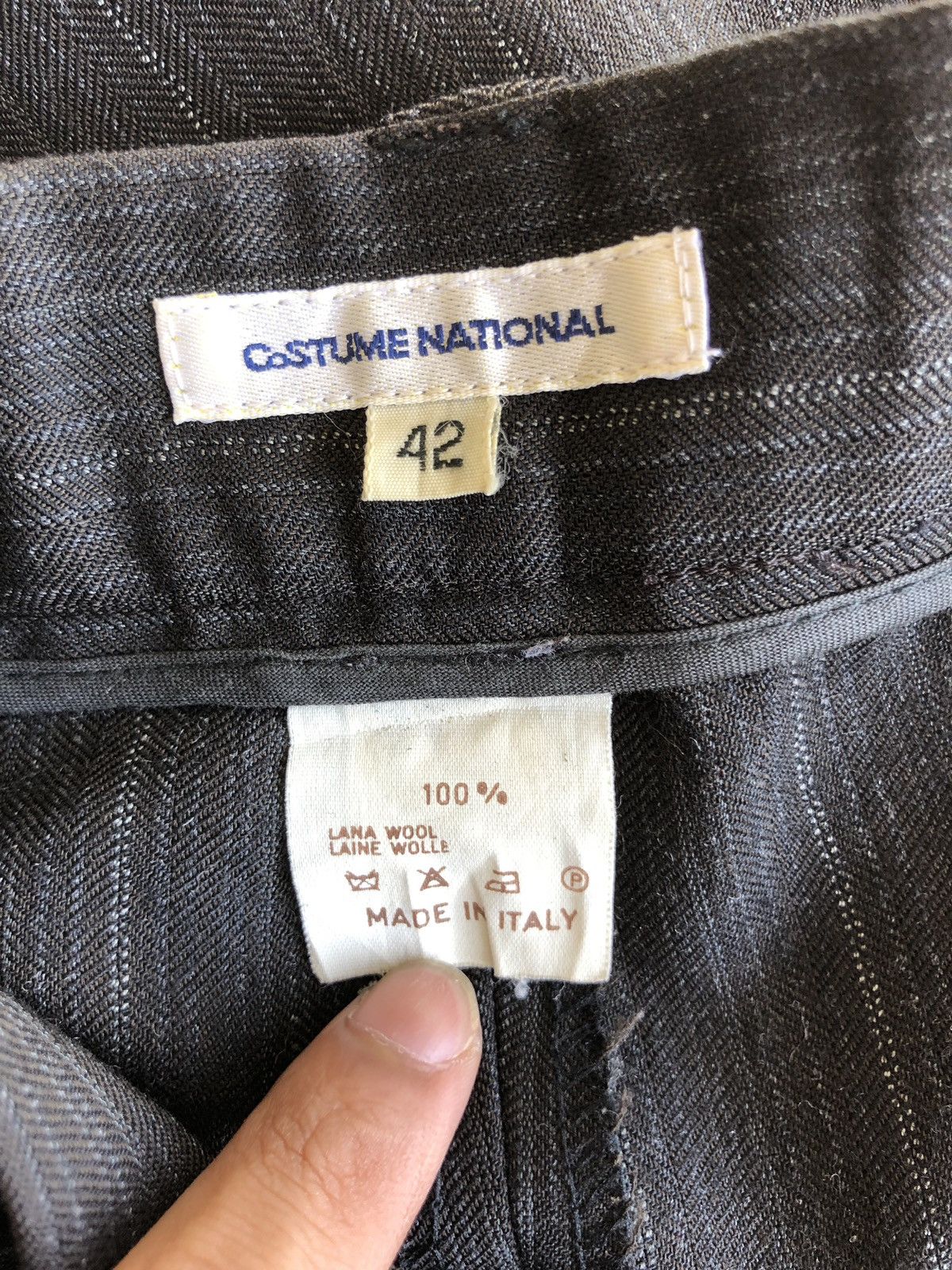 Costume National Classic Striped Wool High Waist 🎈Gabardine Pants Size US 26 / EU 42 - 6 Thumbnail