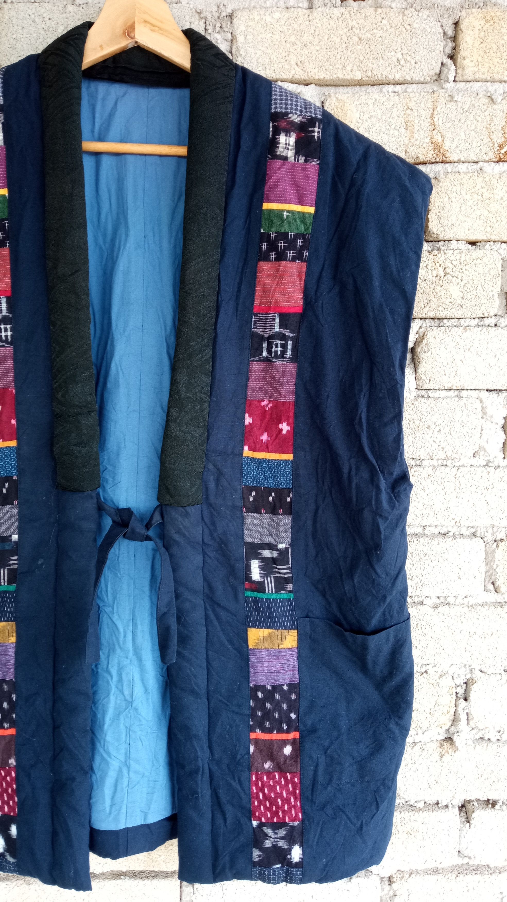 Indigo × Japanese Brand × Vintage 🔥🔥Japanese Indigo Sashiko Patchwork Kimono Kendo Jacket Size US L / EU 52-54 / 3 - 7 Thumbnail