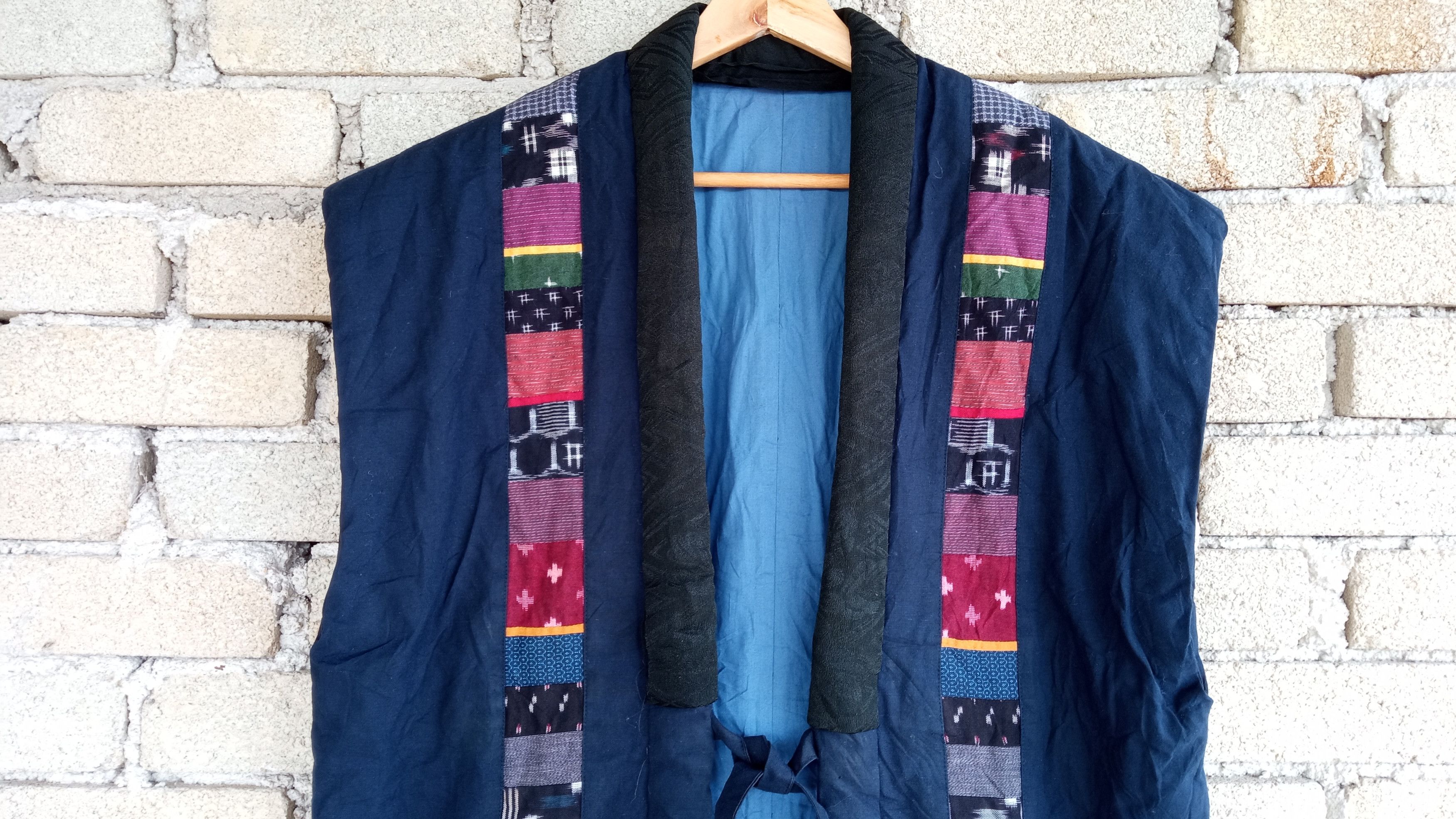 Indigo × Japanese Brand × Vintage 🔥🔥Japanese Indigo Sashiko Patchwork Kimono Kendo Jacket Size US L / EU 52-54 / 3 - 8 Thumbnail