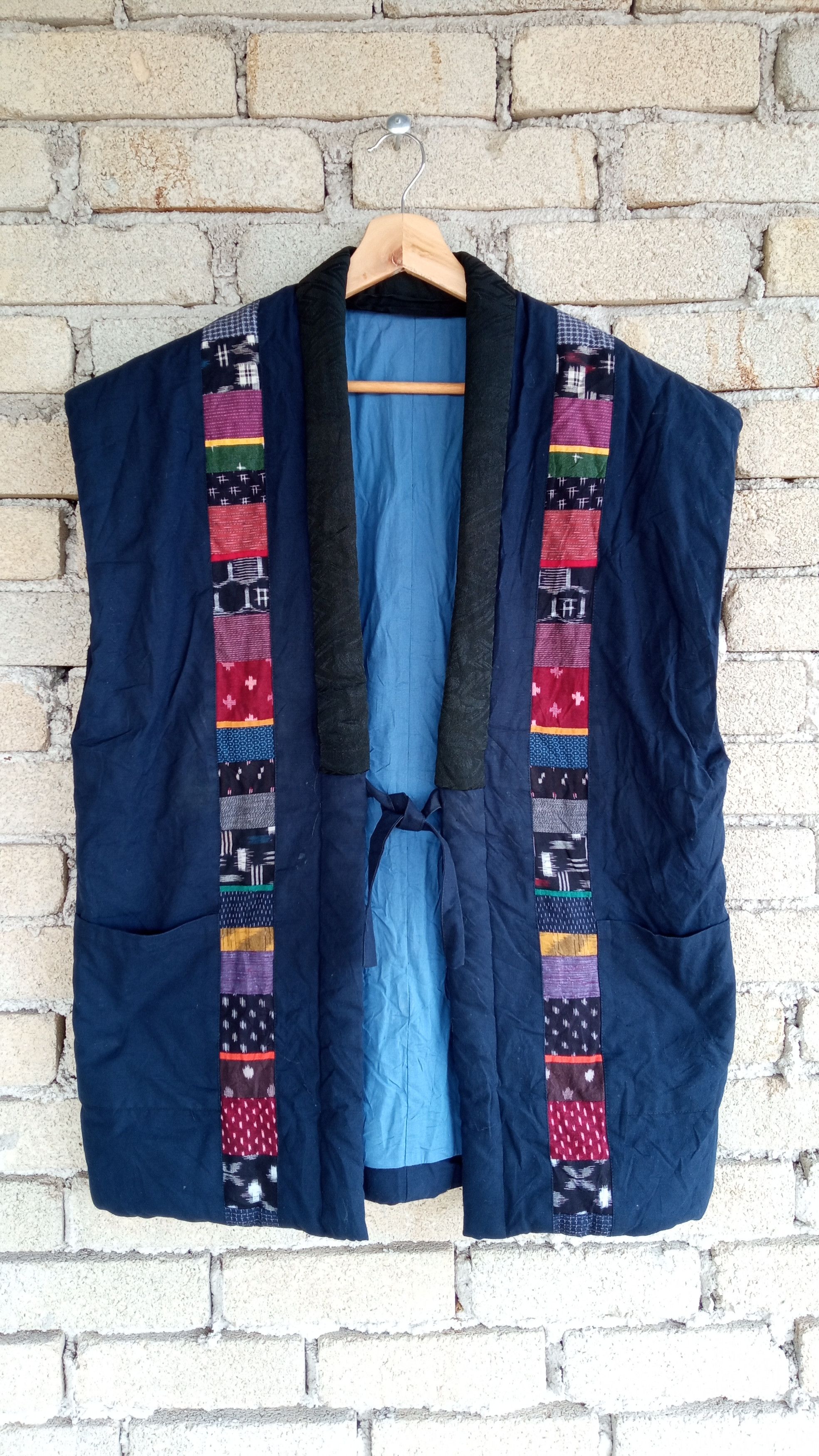 Indigo × Japanese Brand × Vintage 🔥🔥Japanese Indigo Sashiko Patchwork Kimono Kendo Jacket Size US L / EU 52-54 / 3 - 1 Thumbnail