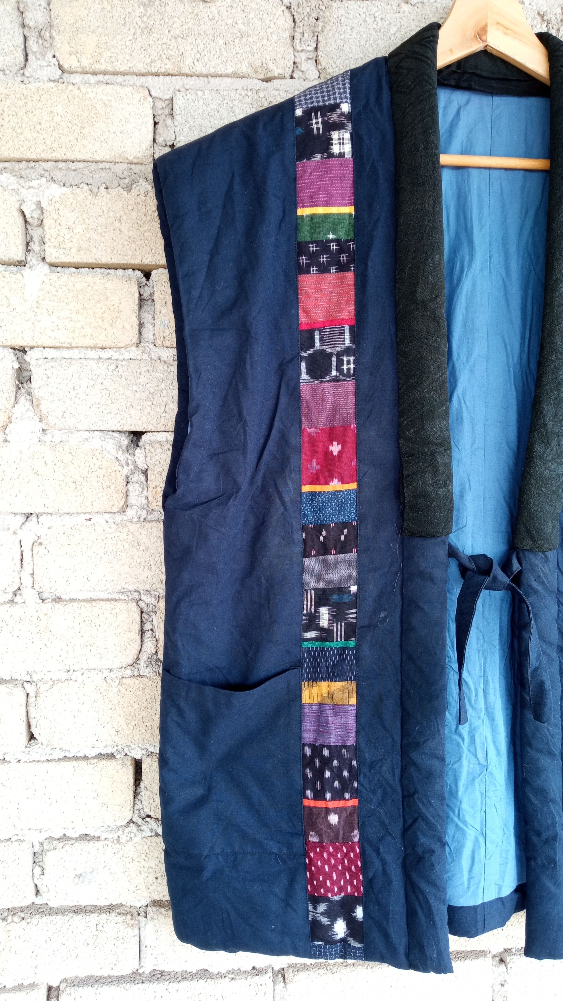 Indigo × Japanese Brand × Vintage 🔥🔥Japanese Indigo Sashiko Patchwork Kimono Kendo Jacket Size US L / EU 52-54 / 3 - 6 Thumbnail