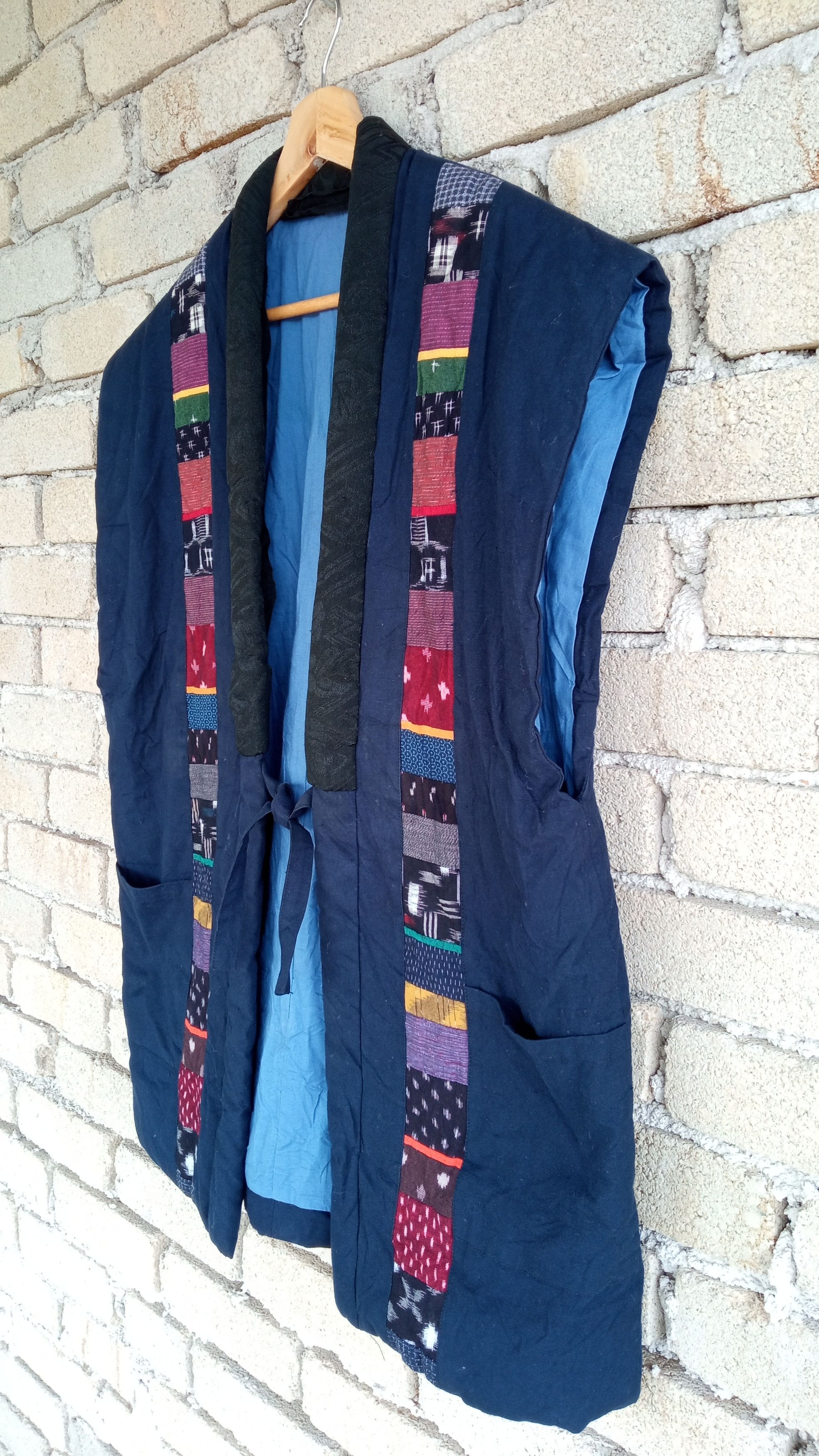 Indigo × Japanese Brand × Vintage 🔥🔥Japanese Indigo Sashiko Patchwork Kimono Kendo Jacket Size US L / EU 52-54 / 3 - 5 Thumbnail