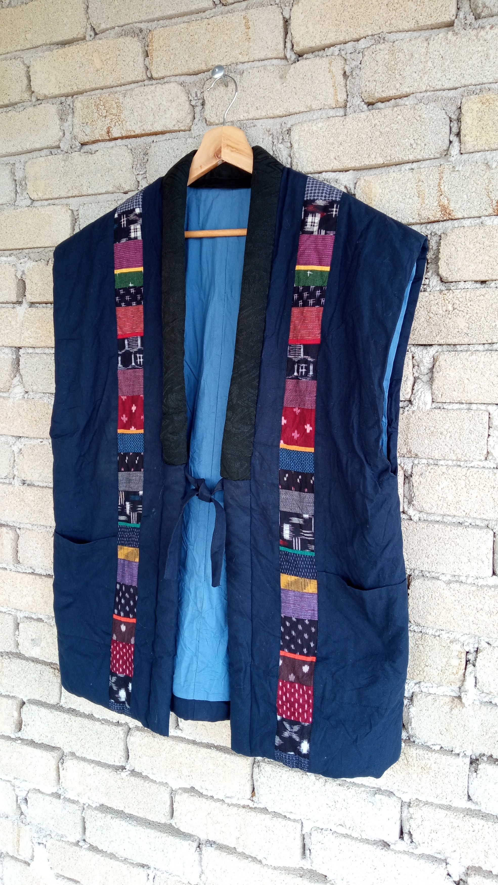 Indigo × Japanese Brand × Vintage 🔥🔥Japanese Indigo Sashiko Patchwork Kimono Kendo Jacket Size US L / EU 52-54 / 3 - 3 Thumbnail