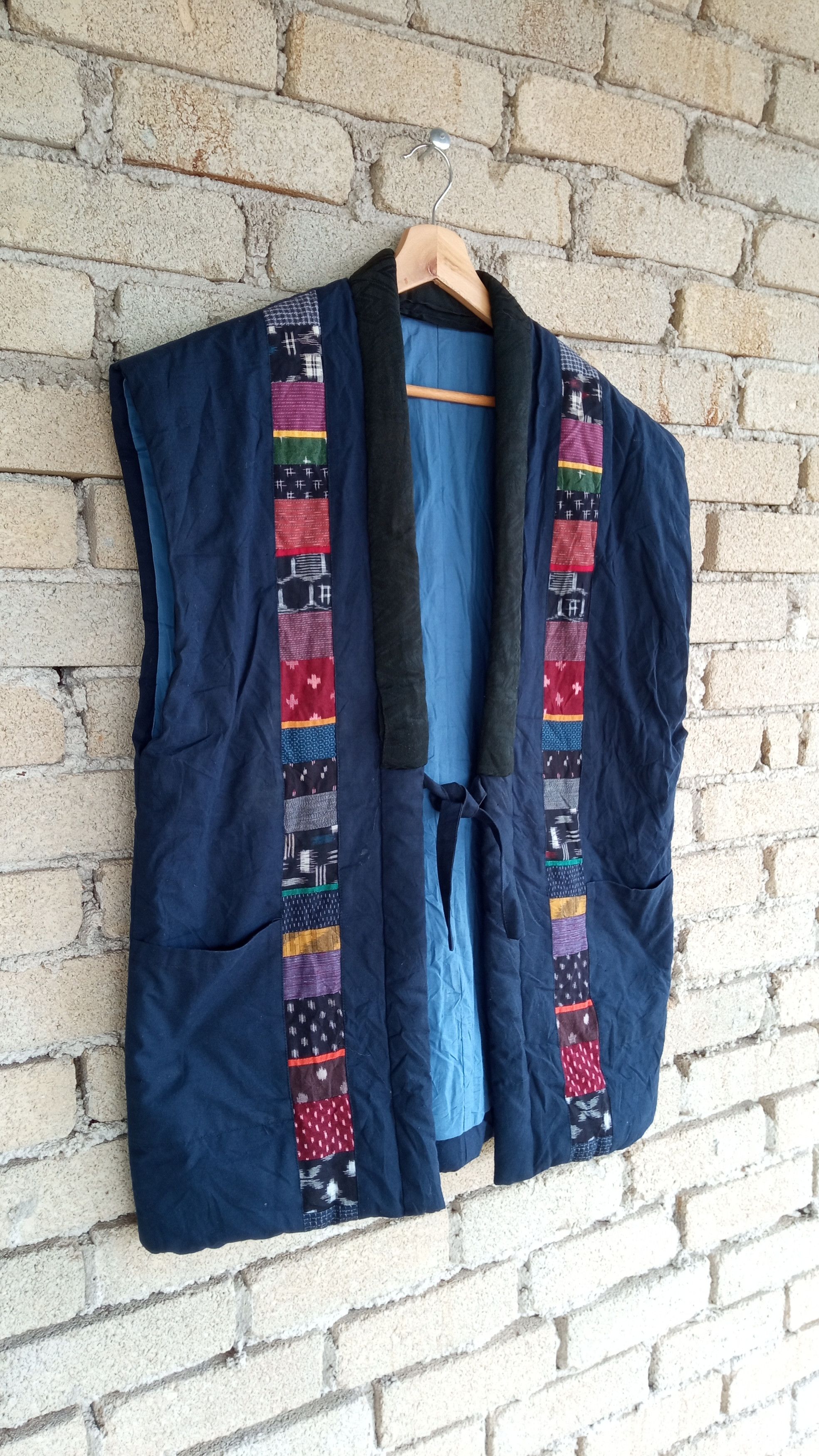 Indigo × Japanese Brand × Vintage 🔥🔥Japanese Indigo Sashiko Patchwork Kimono Kendo Jacket Size US L / EU 52-54 / 3 - 2 Thumbnail