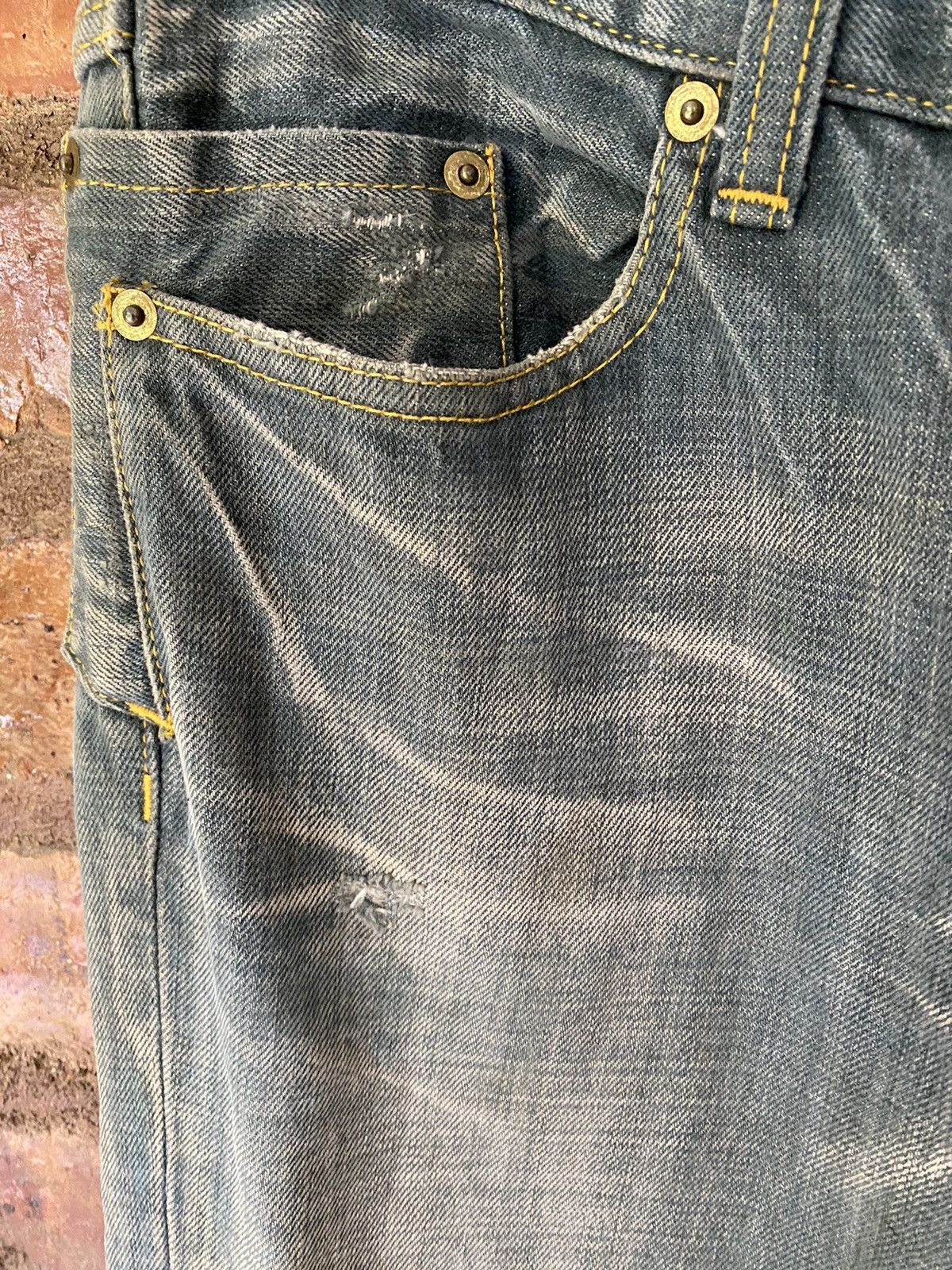 Tornado Mart RICO Japan Nice faded wash denim Size US 30 / EU 46 - 6 Thumbnail