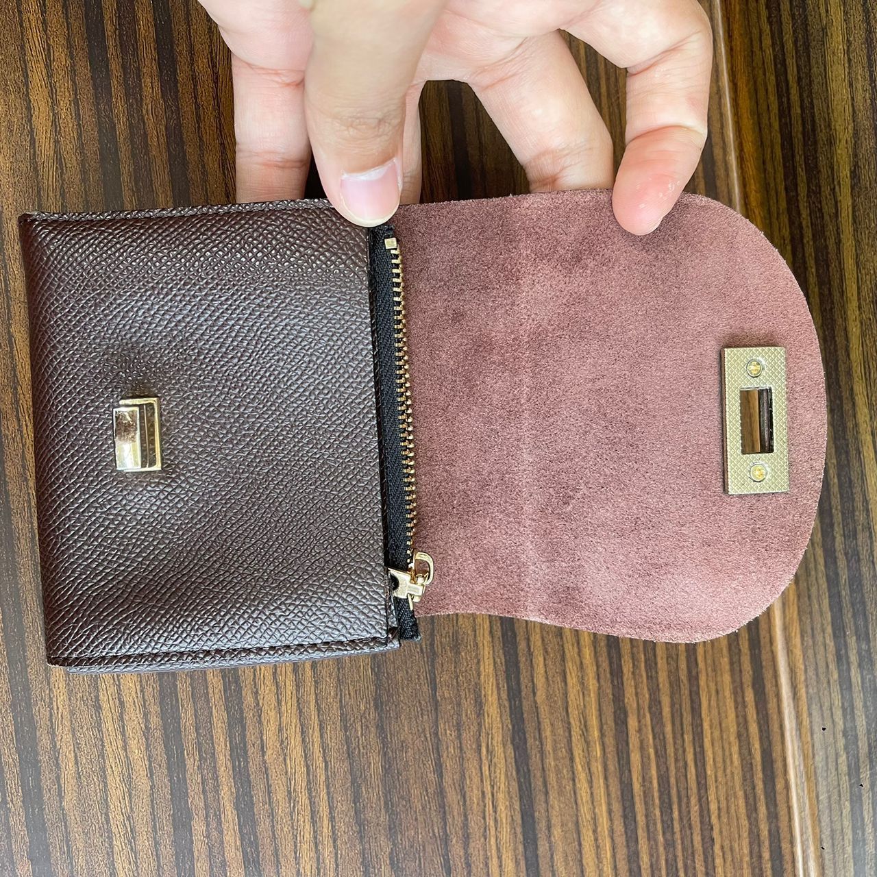 Leather Custom made Leather Wallet Size ONE SIZE - 4 Thumbnail