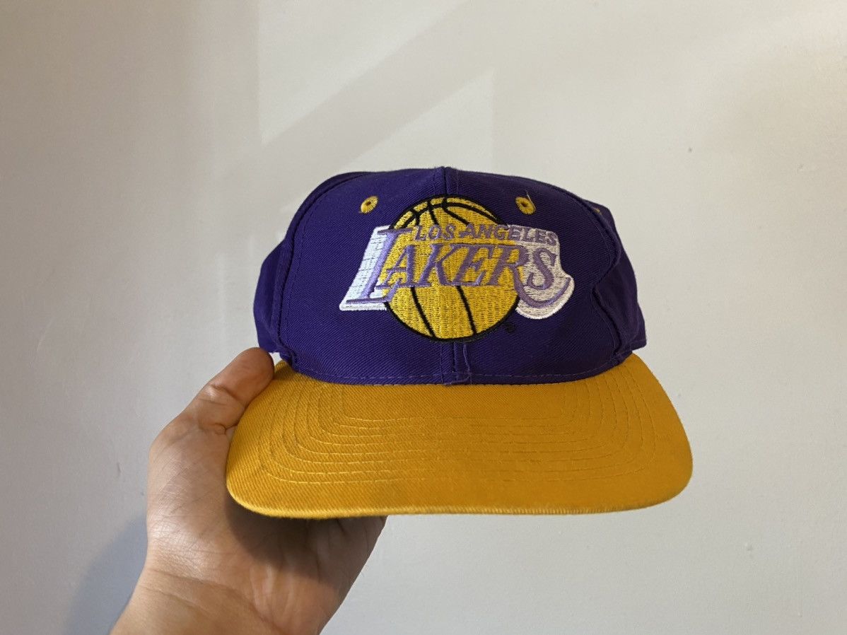 Vintage 90s NBA Los Angeles Lakers Snapback Hat w 2024 Tags LA Lakers Cap