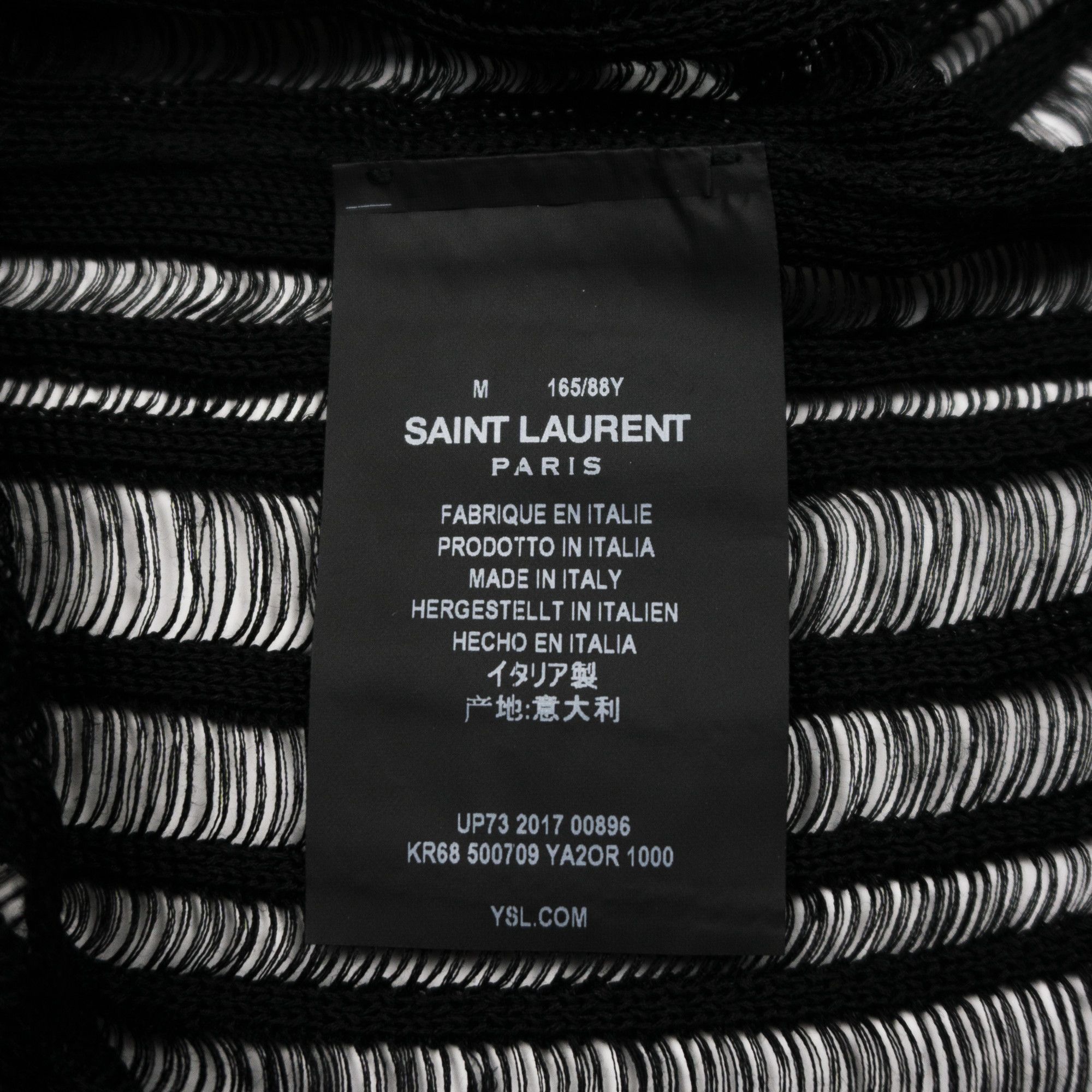 Saint Laurent Paris Linen & Silk Semi Sheer Knit Long Sleeve Shirt Size US M / EU 48-50 / 2 - 6 Thumbnail