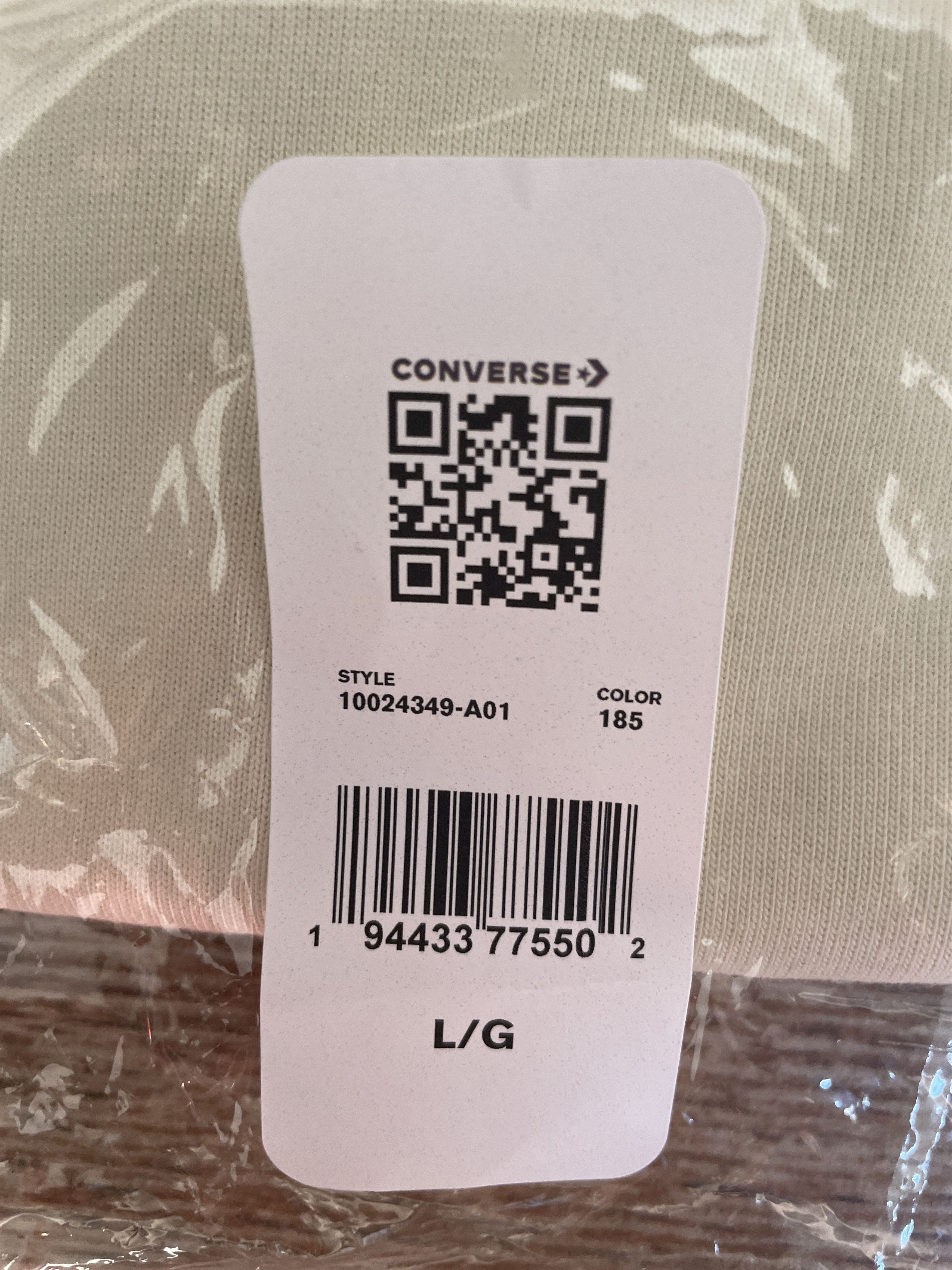 Converse A COLD WALL Tee T-Shirt L Large NEW Off White Beige