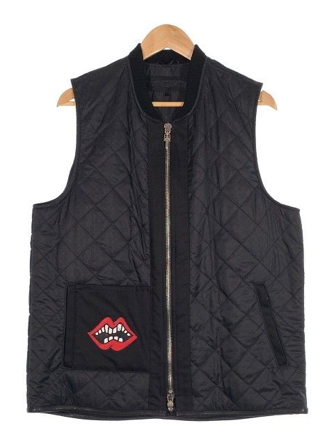 image of Chrome Hearts X Matty Boy Quilted Vest in Black, Men's (Size Large)
