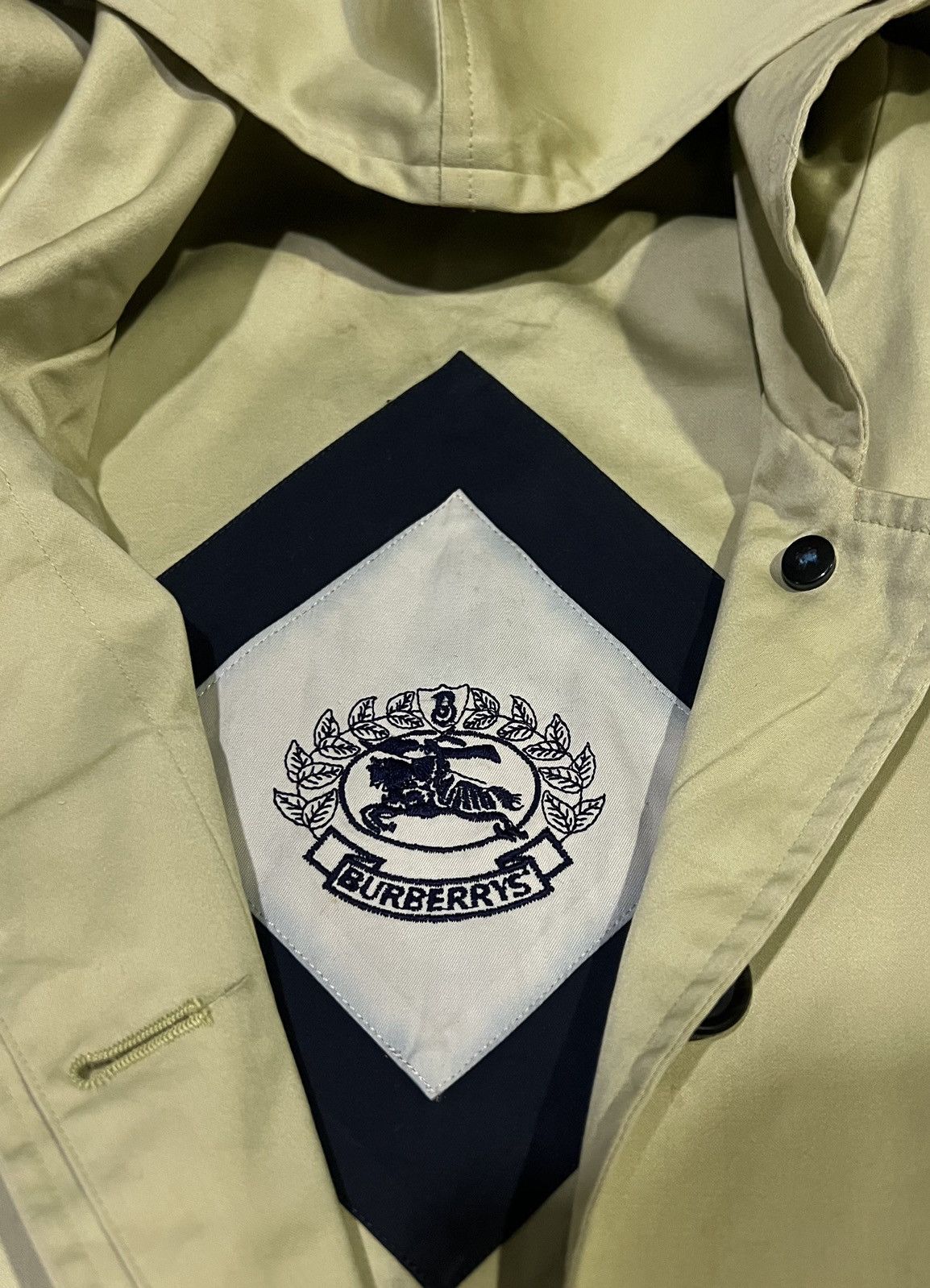 Burberry × Burberry Prorsum VTG BURBERRY’S TRENCH OVERCOATS HOODIE EMBROIDERY BIG LOGO Size L / US 10 / IT 46 - 12 Thumbnail
