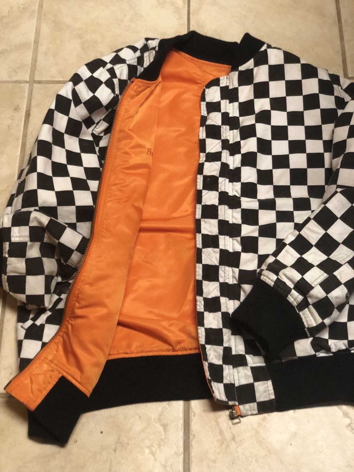 美品　Supreme reversible checkered MA-1 Supreme Reversible Checkered Ma-1 Bomber Black Men's - SS16 - US