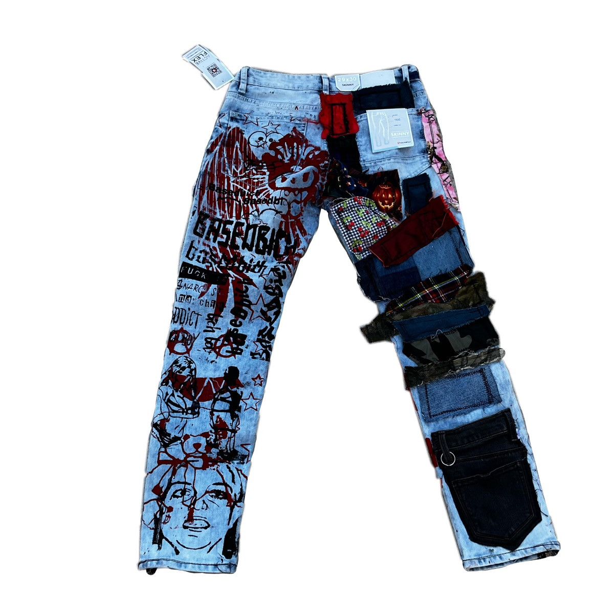 Other Basedbich patchwork skinny jeans Size US 29 - 2 Thumbnail