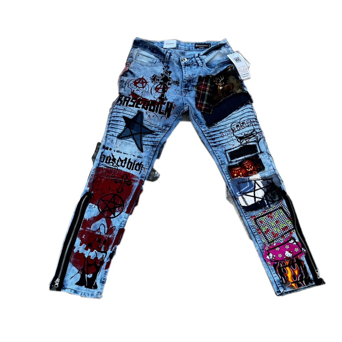 Other Basedbich patchwork skinny jeans Size US 29 - 1 Thumbnail