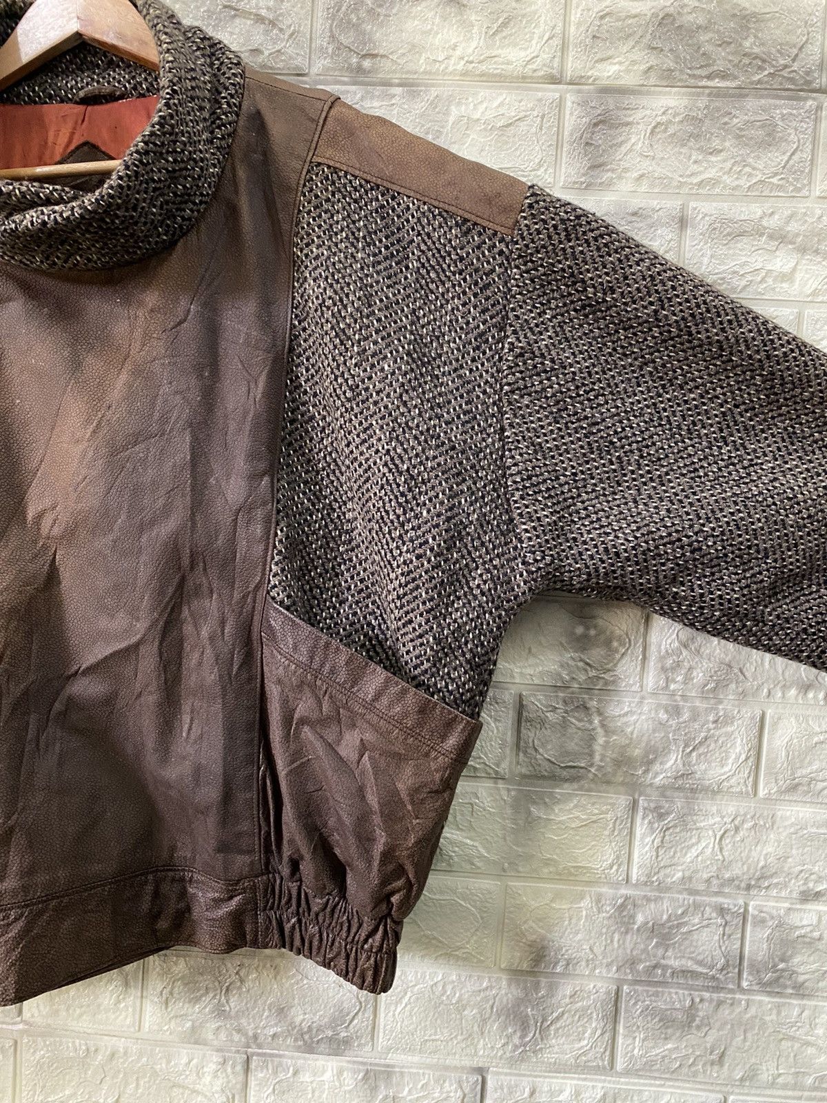 Mirage × Vintage 🔥Vintage Mirage Leather Wool Jacket nice design Size US XL / EU 56 / 4 - 12 Thumbnail